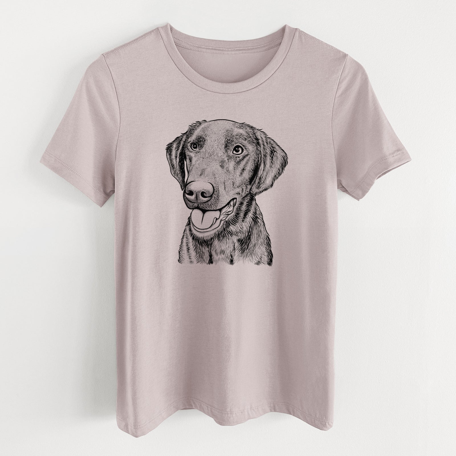 Bare Onyx the Labrador Retriever - Women's Lightweight Relaxed Fit 100% Cotton Crewneck