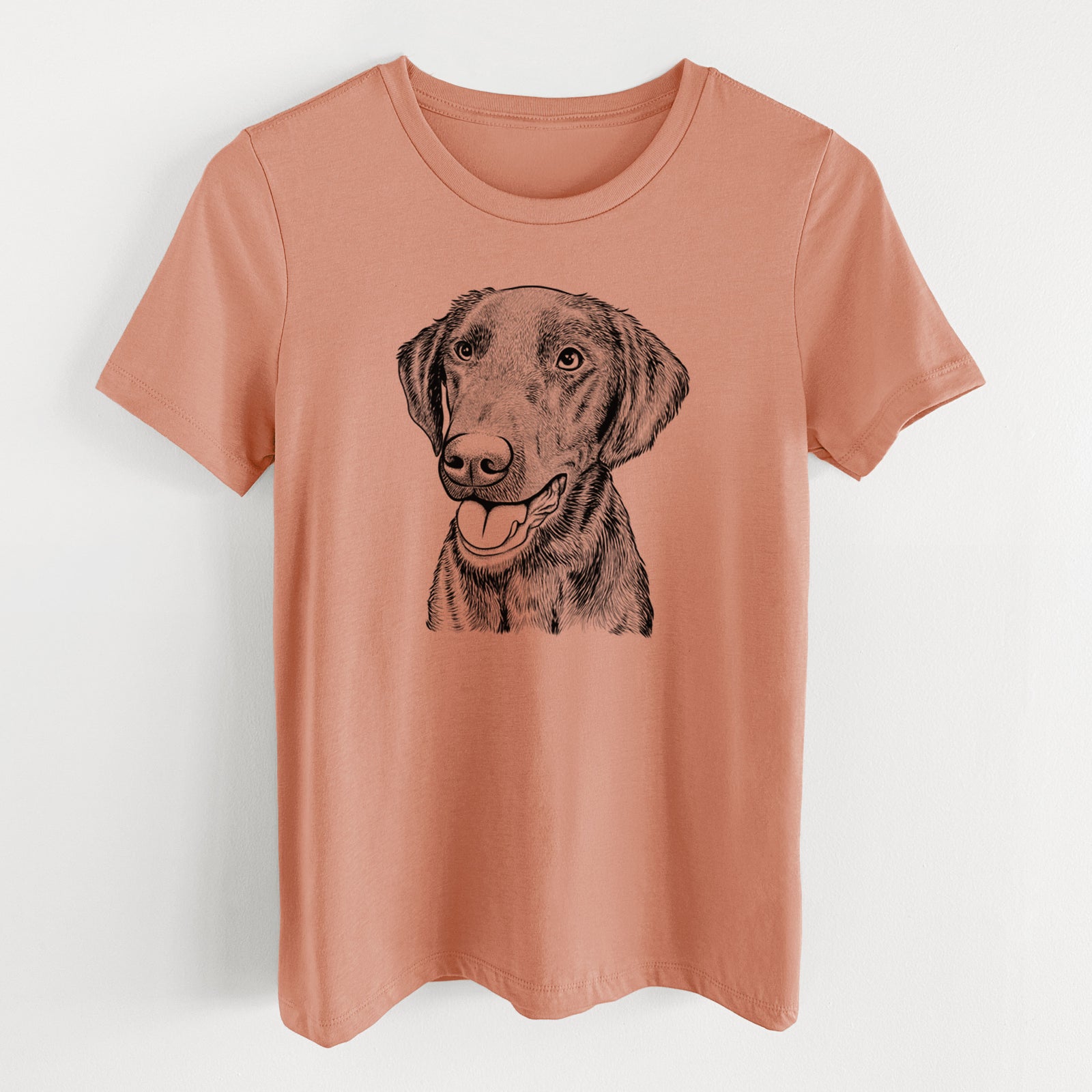 Bare Onyx the Labrador Retriever - Women's Lightweight Relaxed Fit 100% Cotton Crewneck