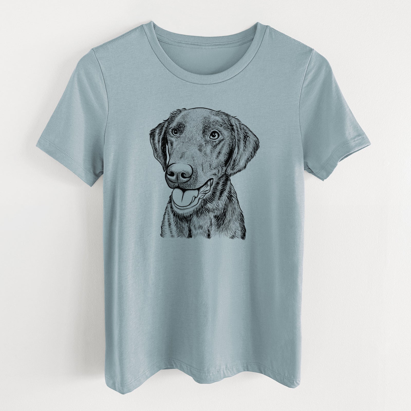 Bare Onyx the Labrador Retriever - Women's Lightweight Relaxed Fit 100% Cotton Crewneck