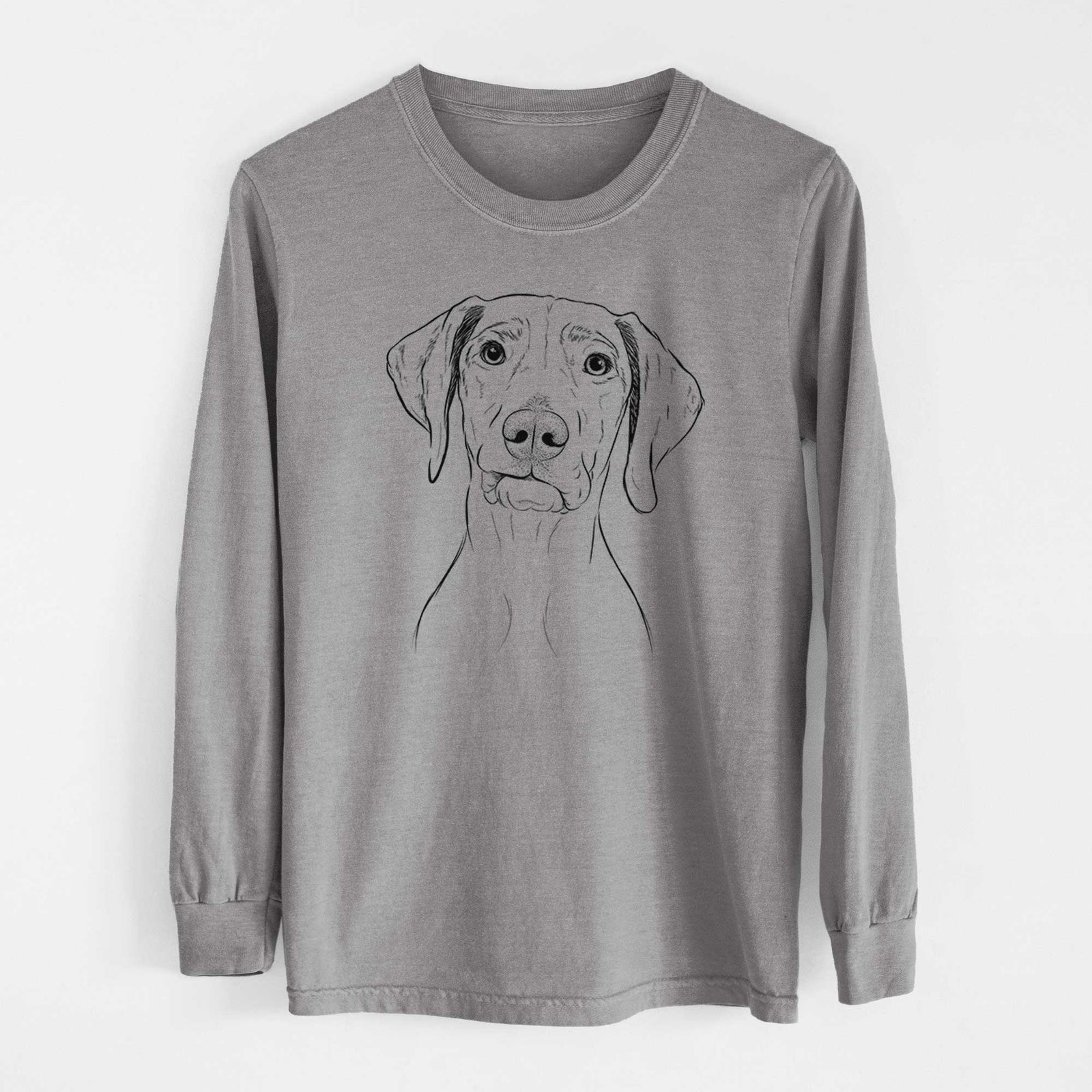 Bare Pawley the Vizsla - Men's Heavyweight 100% Cotton Long Sleeve