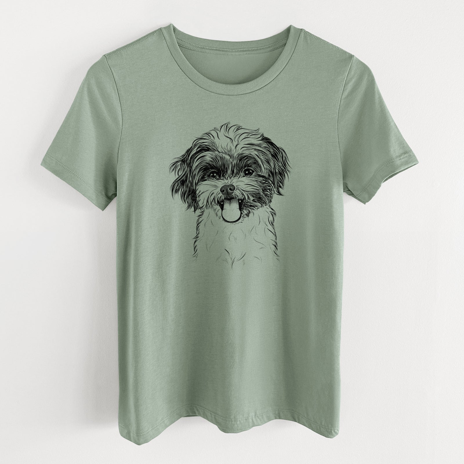 Bare Pepper the Shihpoo - Women's Lightweight Relaxed Fit 100% Cotton Crewneck