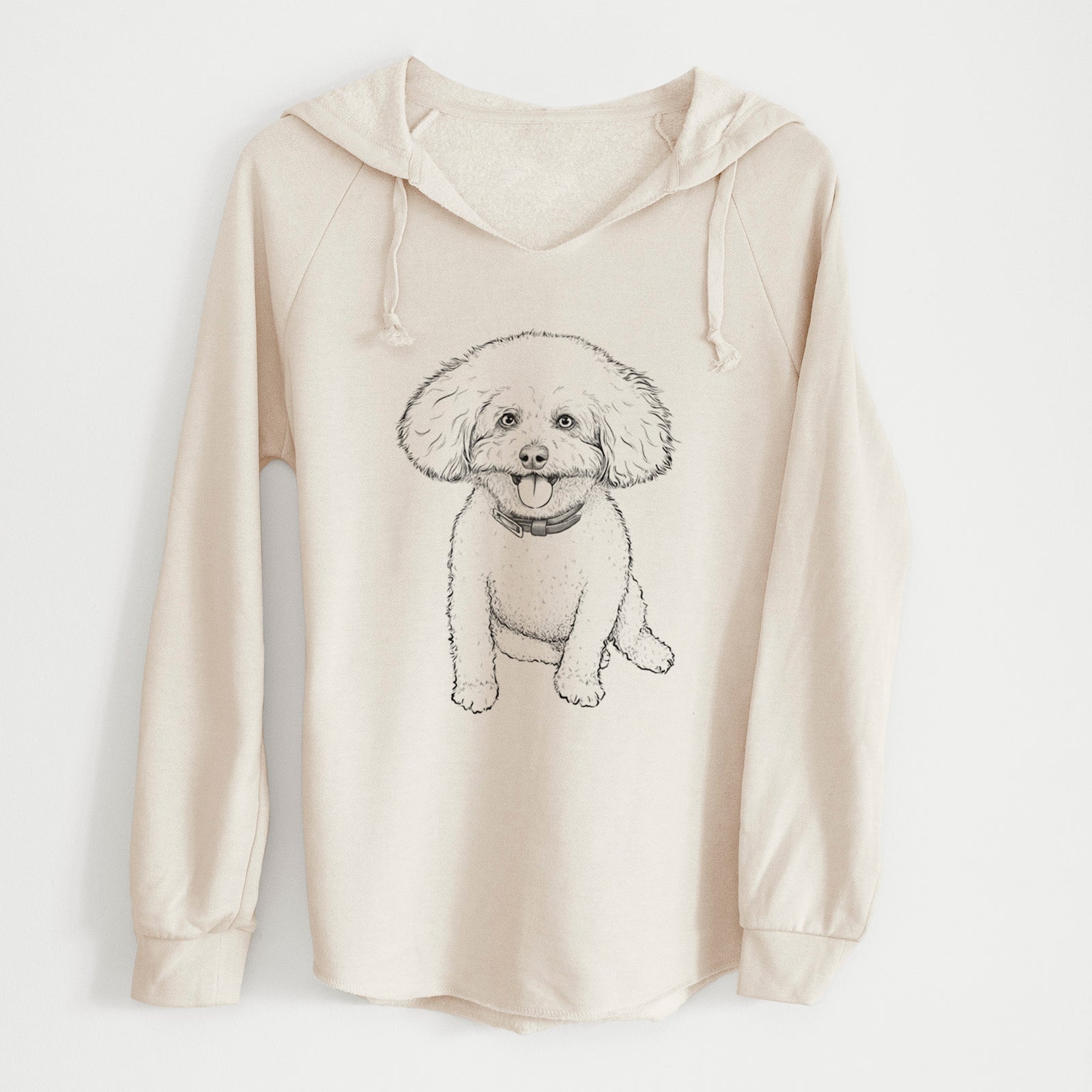 Bare Peyton the Bichon Frise - Cali Wave Hooded Sweatshirt