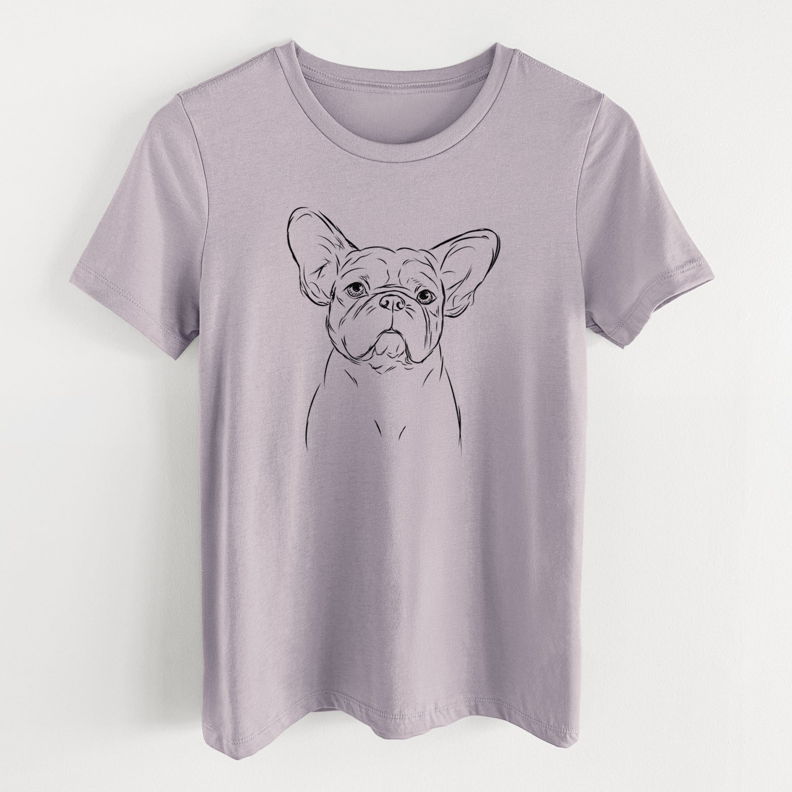 Bare Pierre the French Bulldog - Women's Lightweight Relaxed Fit 100% Cotton Crewneck