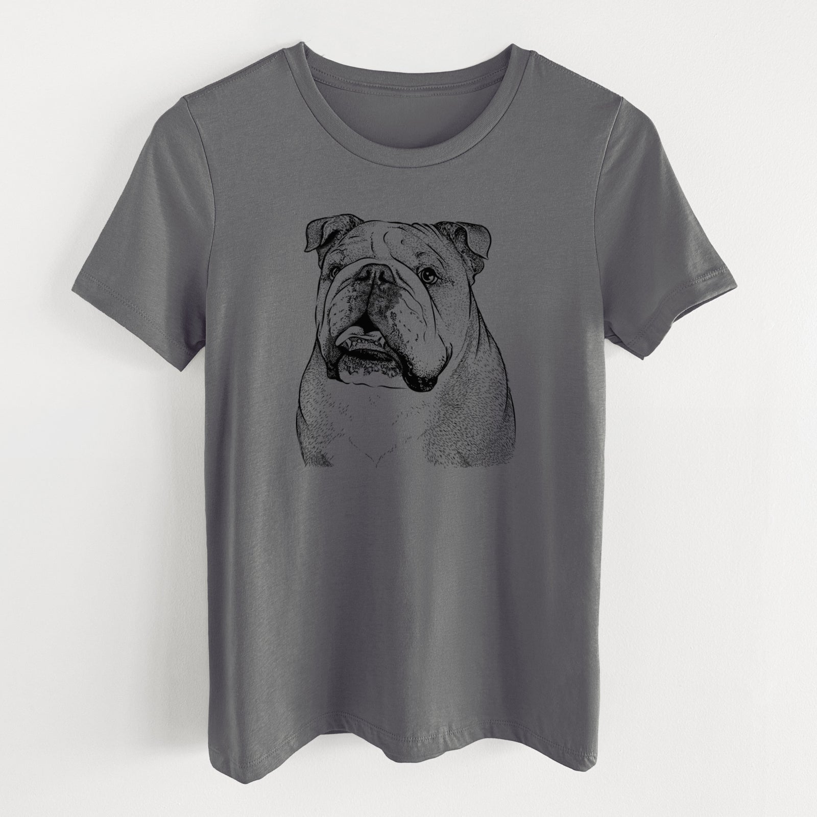 Bare Piggy the English Bulldog - Women's Lightweight Relaxed Fit 100% Cotton Crewneck