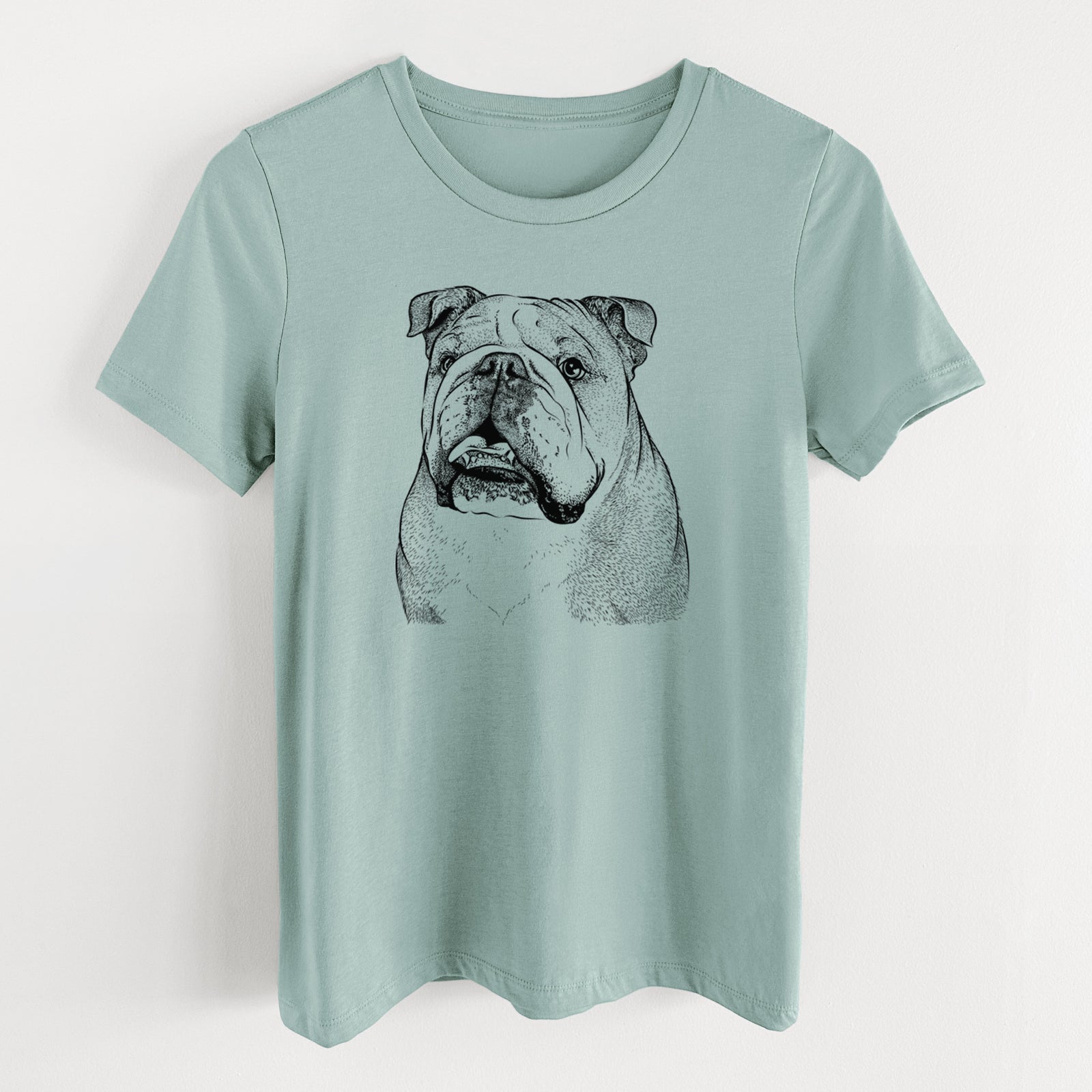 Bare Piggy the English Bulldog - Women's Lightweight Relaxed Fit 100% Cotton Crewneck