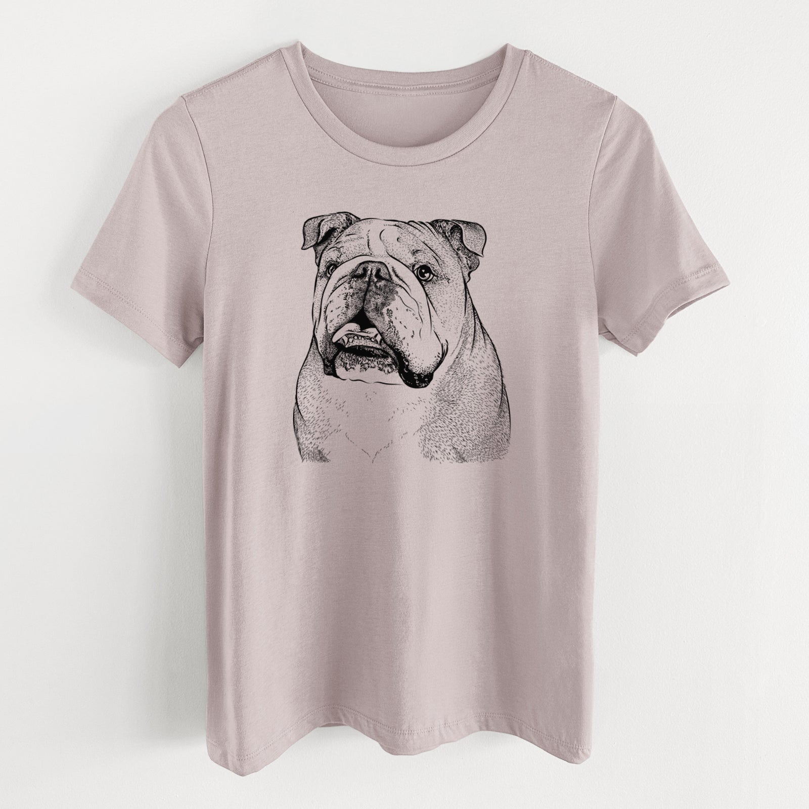 Bare Piggy the English Bulldog - Women's Lightweight Relaxed Fit 100% Cotton Crewneck