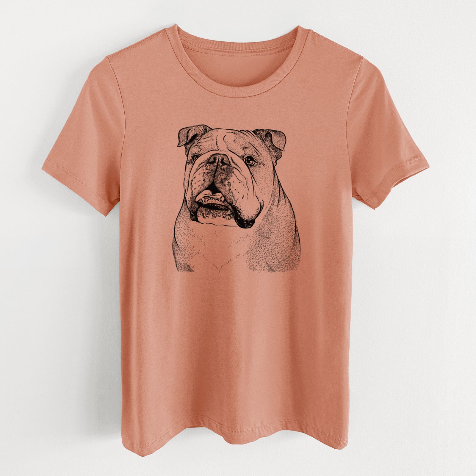Bare Piggy the English Bulldog - Women's Lightweight Relaxed Fit 100% Cotton Crewneck