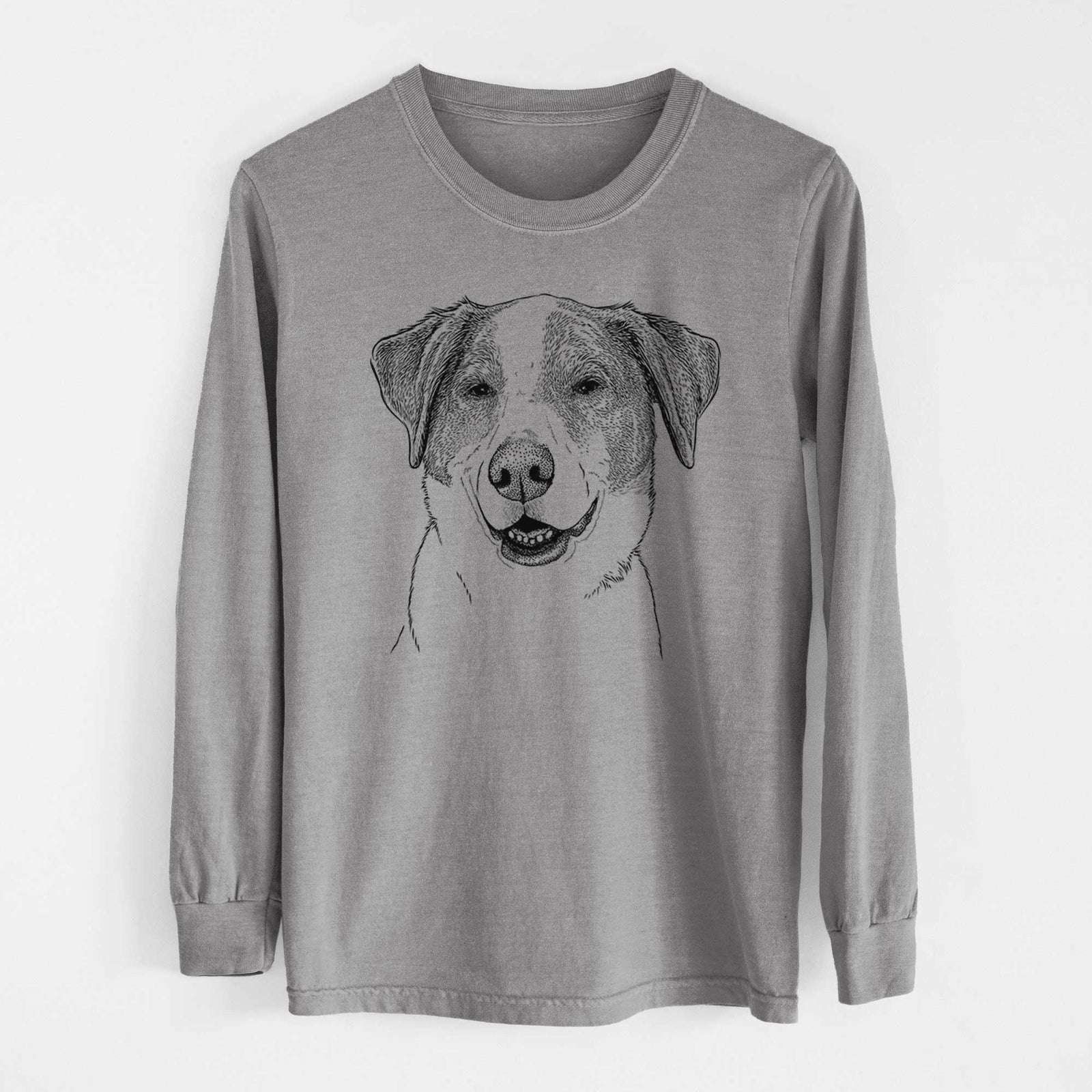 Bare Piper Pilot the Hound Mix - Men's Heavyweight 100% Cotton Long Sleeve