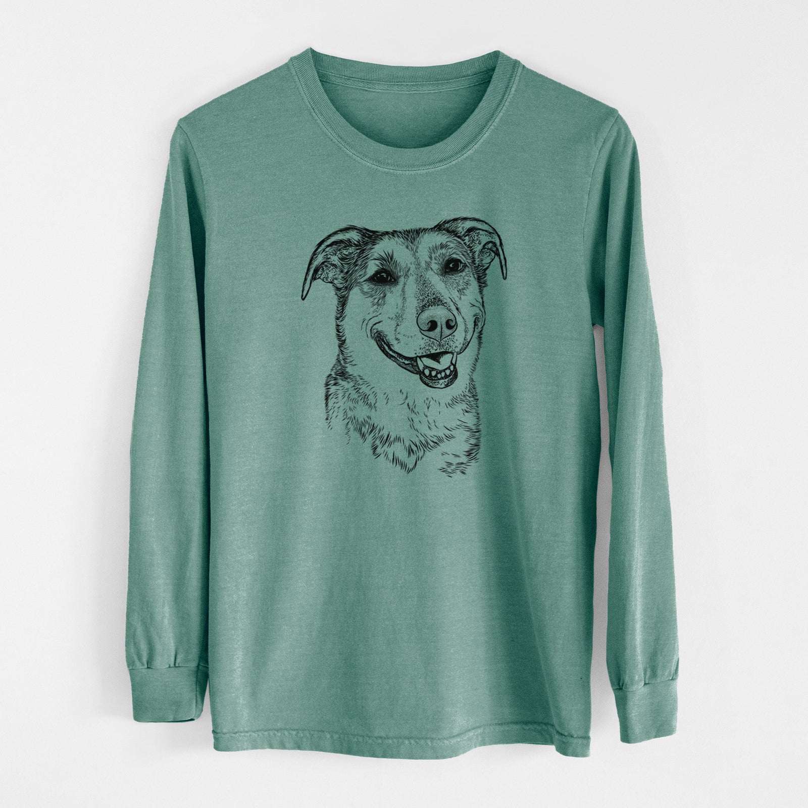 Bare Pippin the Shepherd Mix - Men's Heavyweight 100% Cotton Long Sleeve