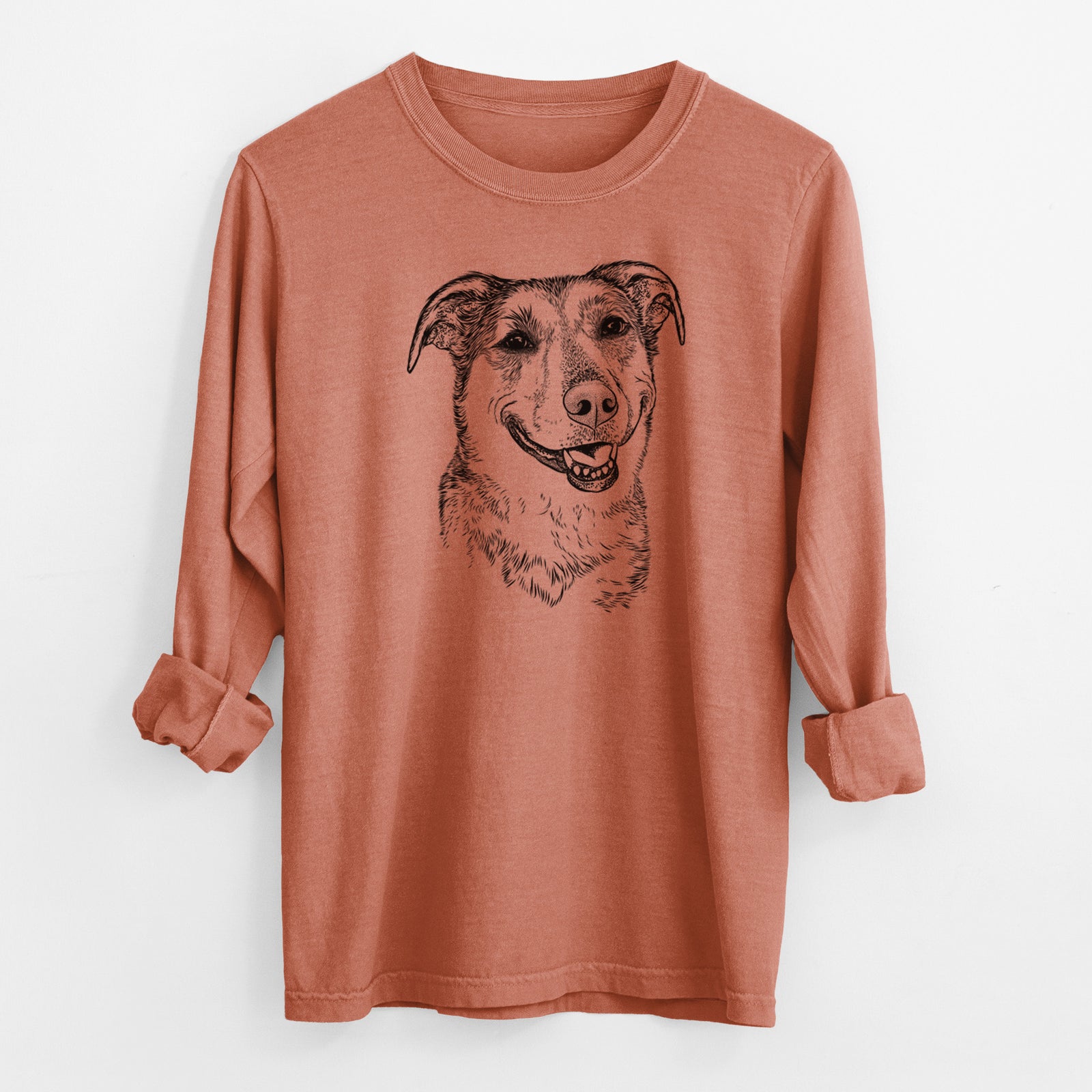 Bare Pippin the Shepherd Mix - Men's Heavyweight 100% Cotton Long Sleeve