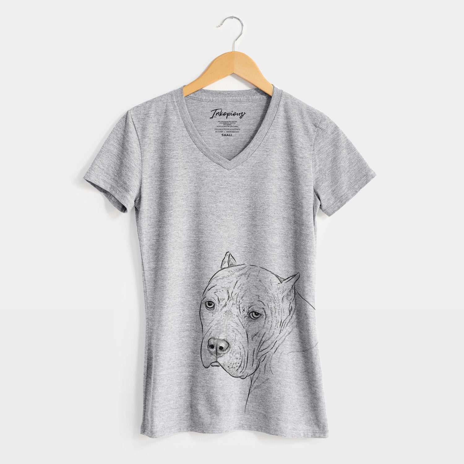 Bare Precious the Staffordshire Terrier - Women's V-neck Shirt