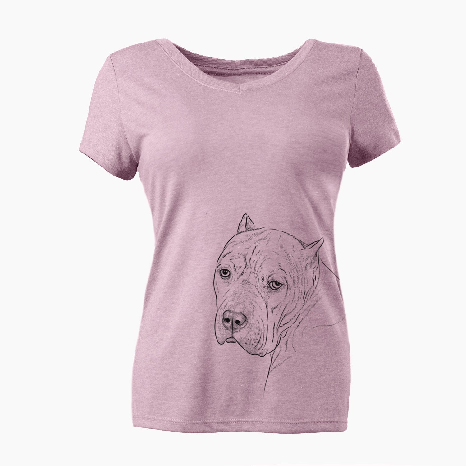 Bare Precious the Staffordshire Terrier - Women's V-neck Shirt