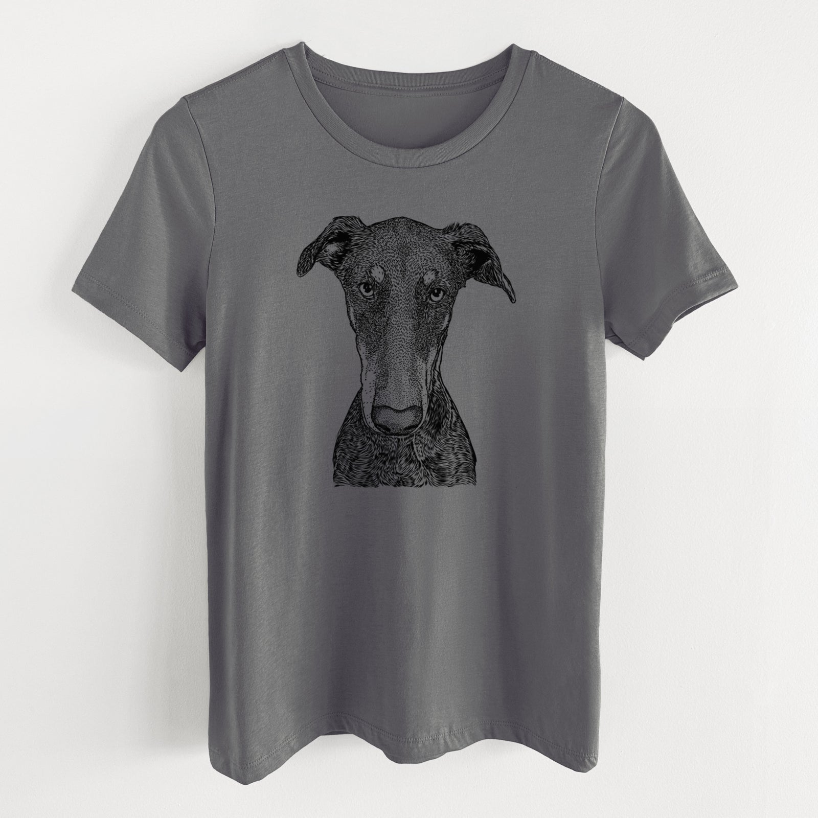 Bare Princess Fiona the Doberman Pinscher - Women's Lightweight Relaxed Fit 100% Cotton Crewneck