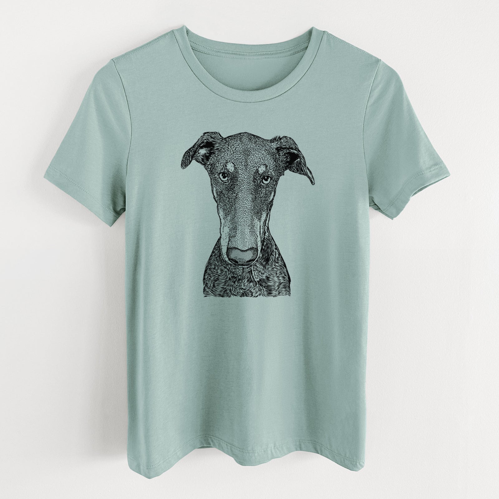 Bare Princess Fiona the Doberman Pinscher - Women's Lightweight Relaxed Fit 100% Cotton Crewneck