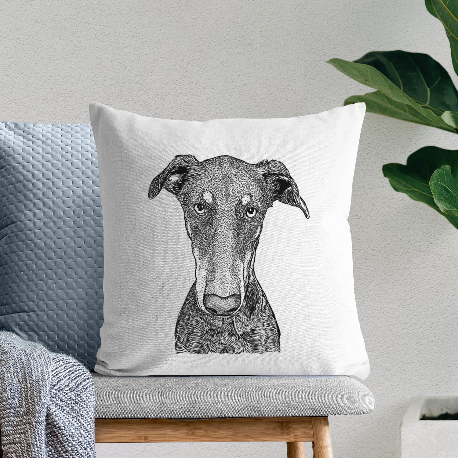 Princess Fiona the Doberman Pinscher - Throw Pillow Cover