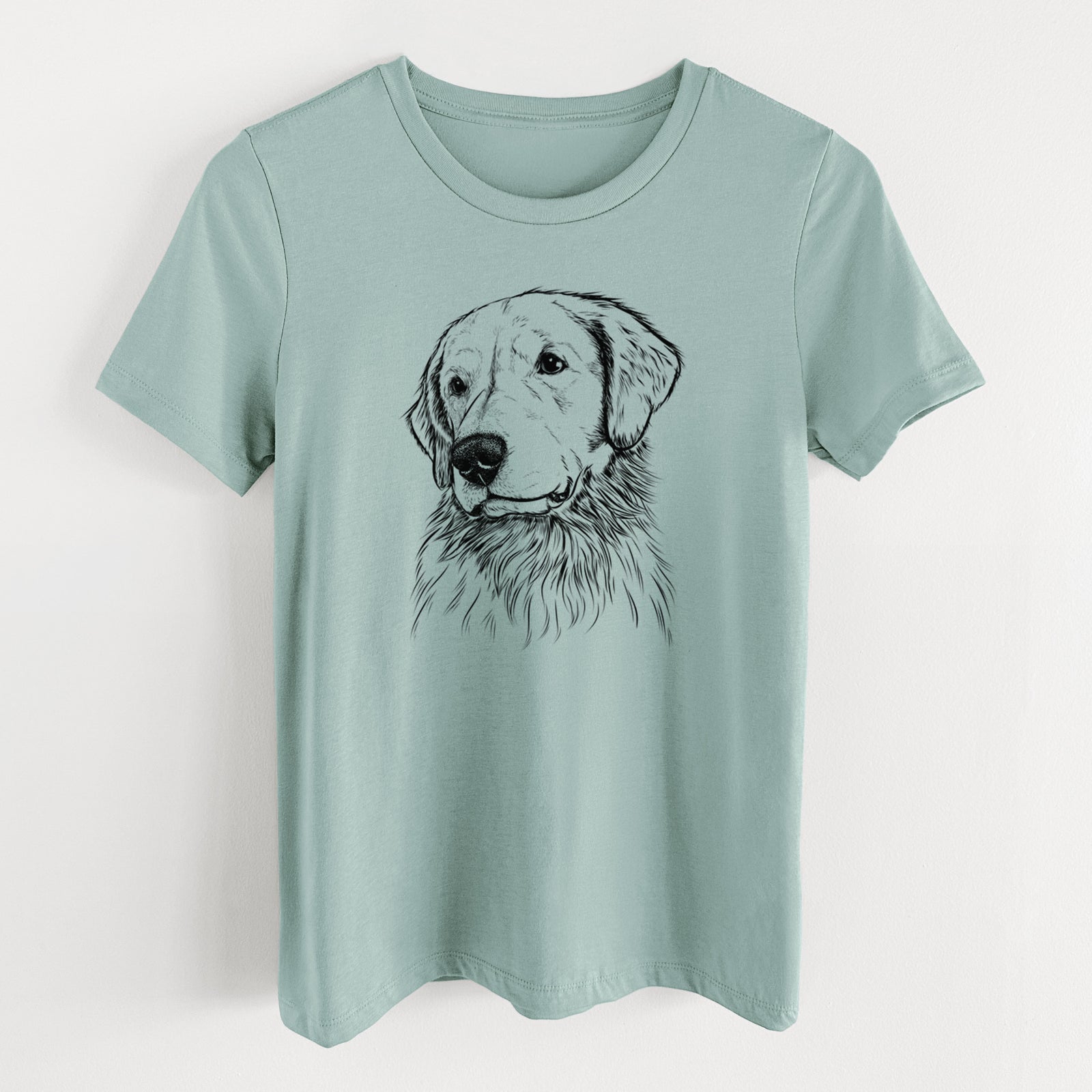 Bare Quinn the Golden Retriever - Women's Lightweight Relaxed Fit 100% Cotton Crewneck