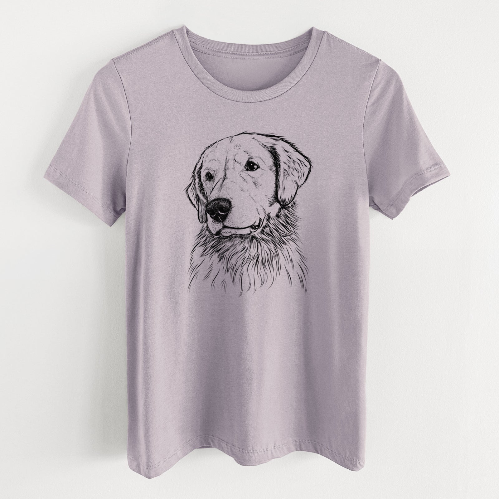 Bare Quinn the Golden Retriever - Women's Lightweight Relaxed Fit 100% Cotton Crewneck