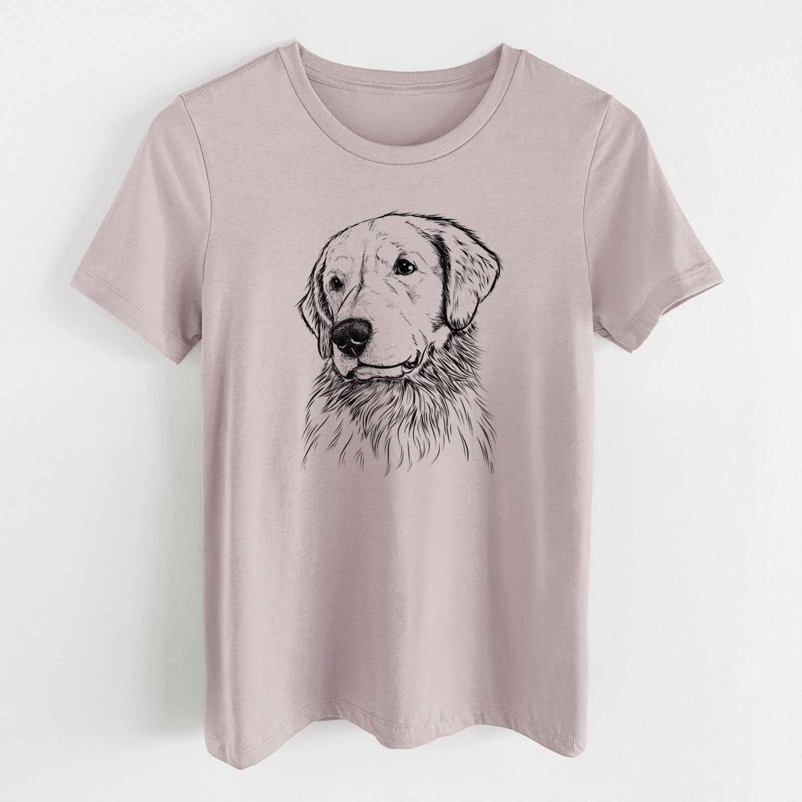 Bare Quinn the Golden Retriever - Women's Lightweight Relaxed Fit 100% Cotton Crewneck