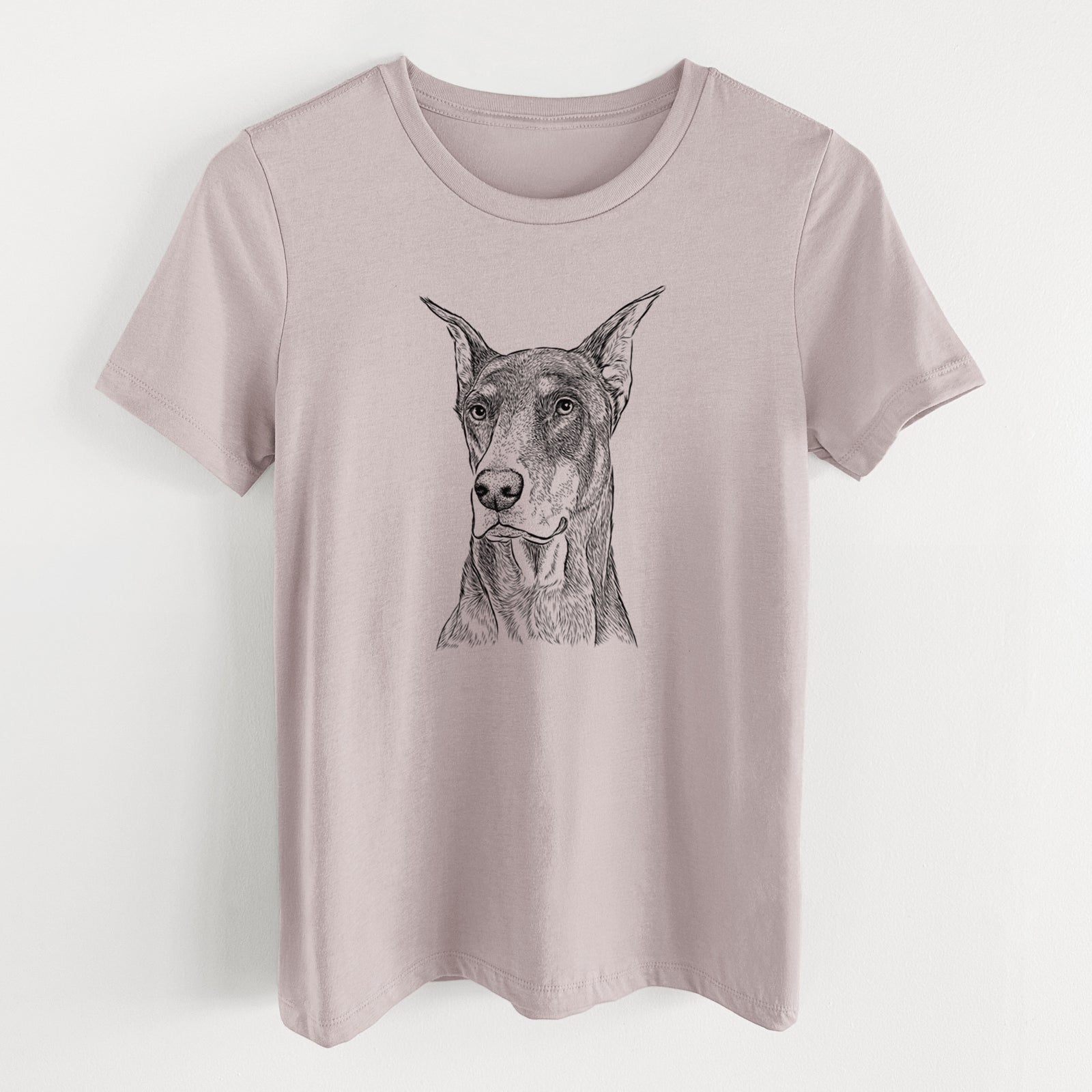 Bare RJ the Doberman Pinscher - Women's Lightweight Relaxed Fit 100% Cotton Crewneck