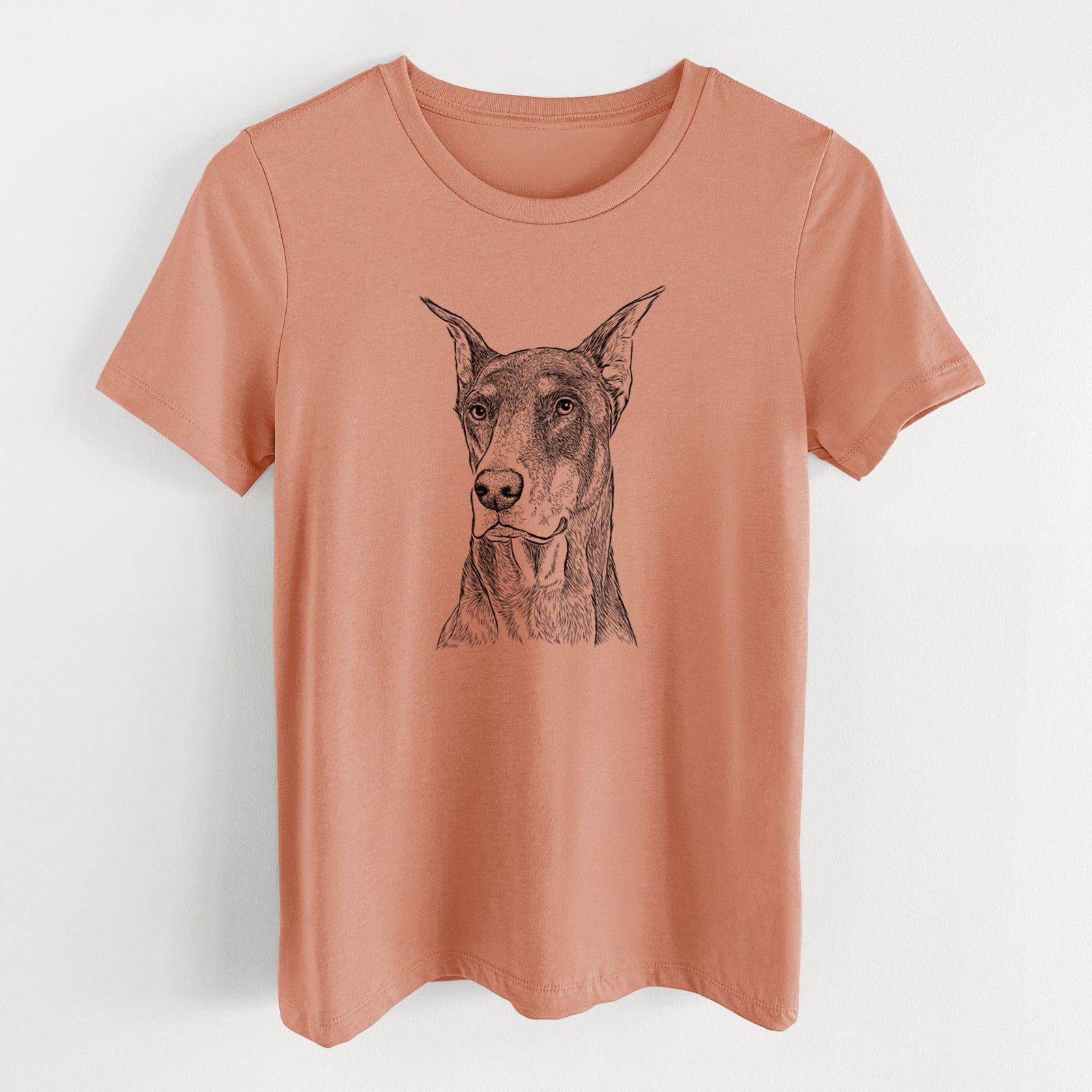 Bare RJ the Doberman Pinscher - Women's Lightweight Relaxed Fit 100% Cotton Crewneck