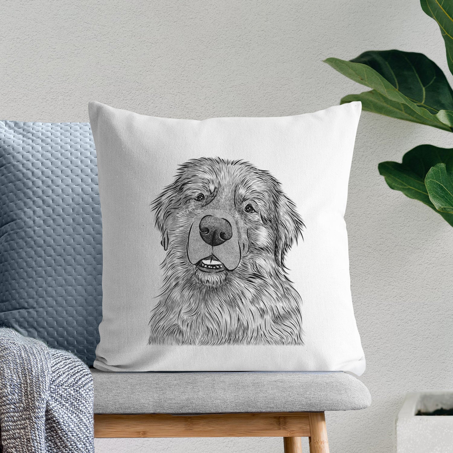 Ralph the Leonberger - Throw Pillow Cover