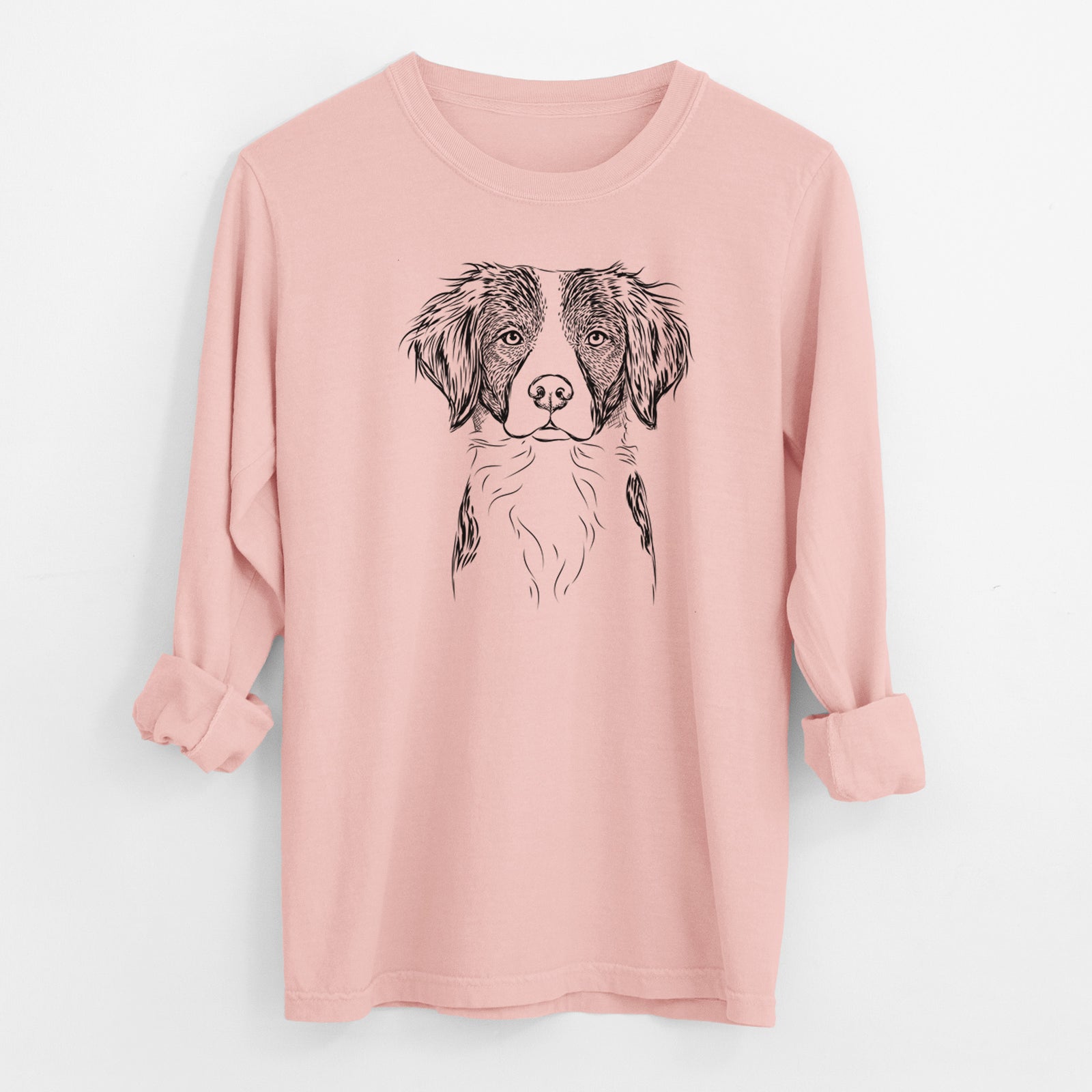 Bare Remi the Brittany - Men's Heavyweight 100% Cotton Long Sleeve