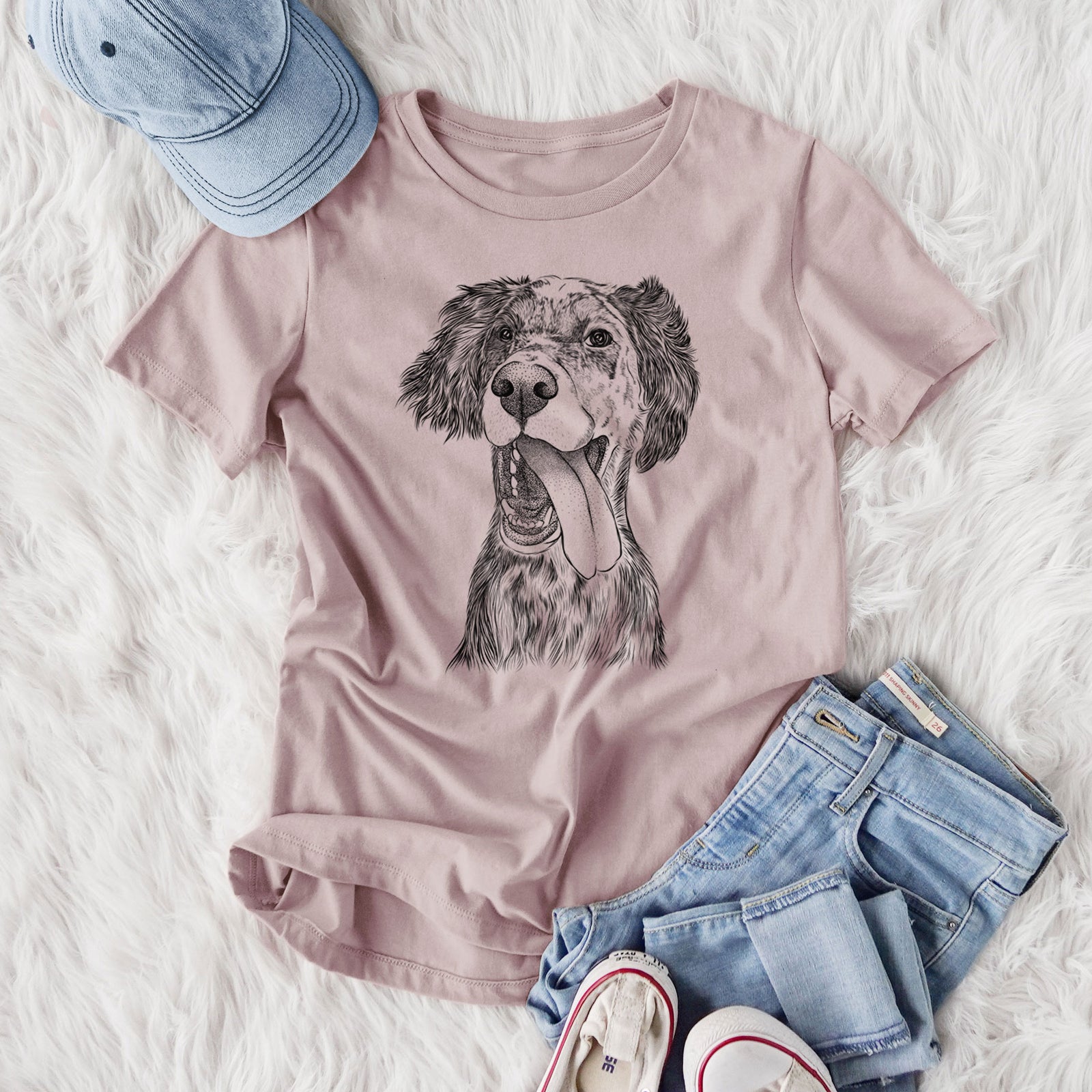 Bare Renly the English Setter - Women's Lightweight Relaxed Fit 100% Cotton Crewneck