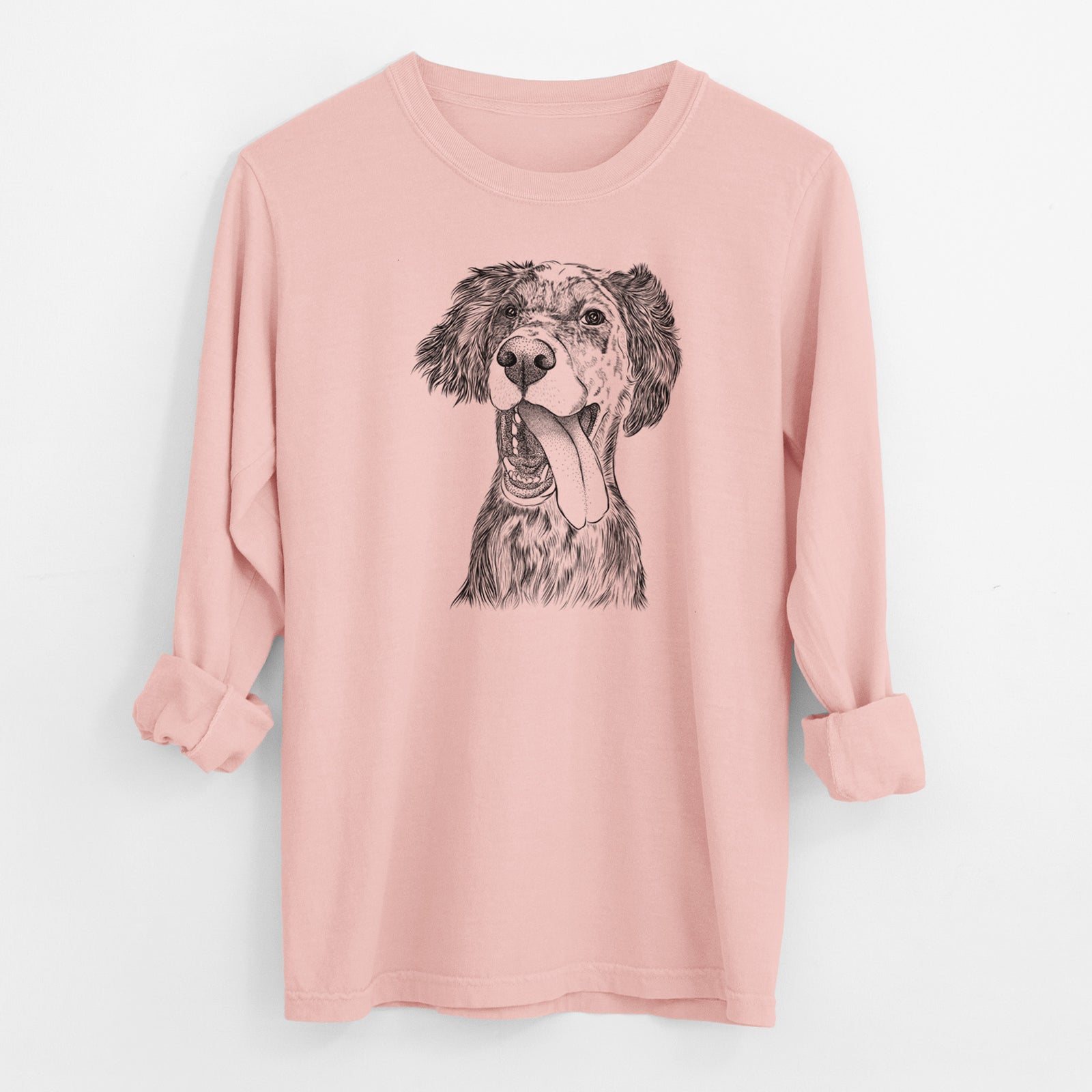 Bare Renly the English Setter - Men's Heavyweight 100% Cotton Long Sleeve
