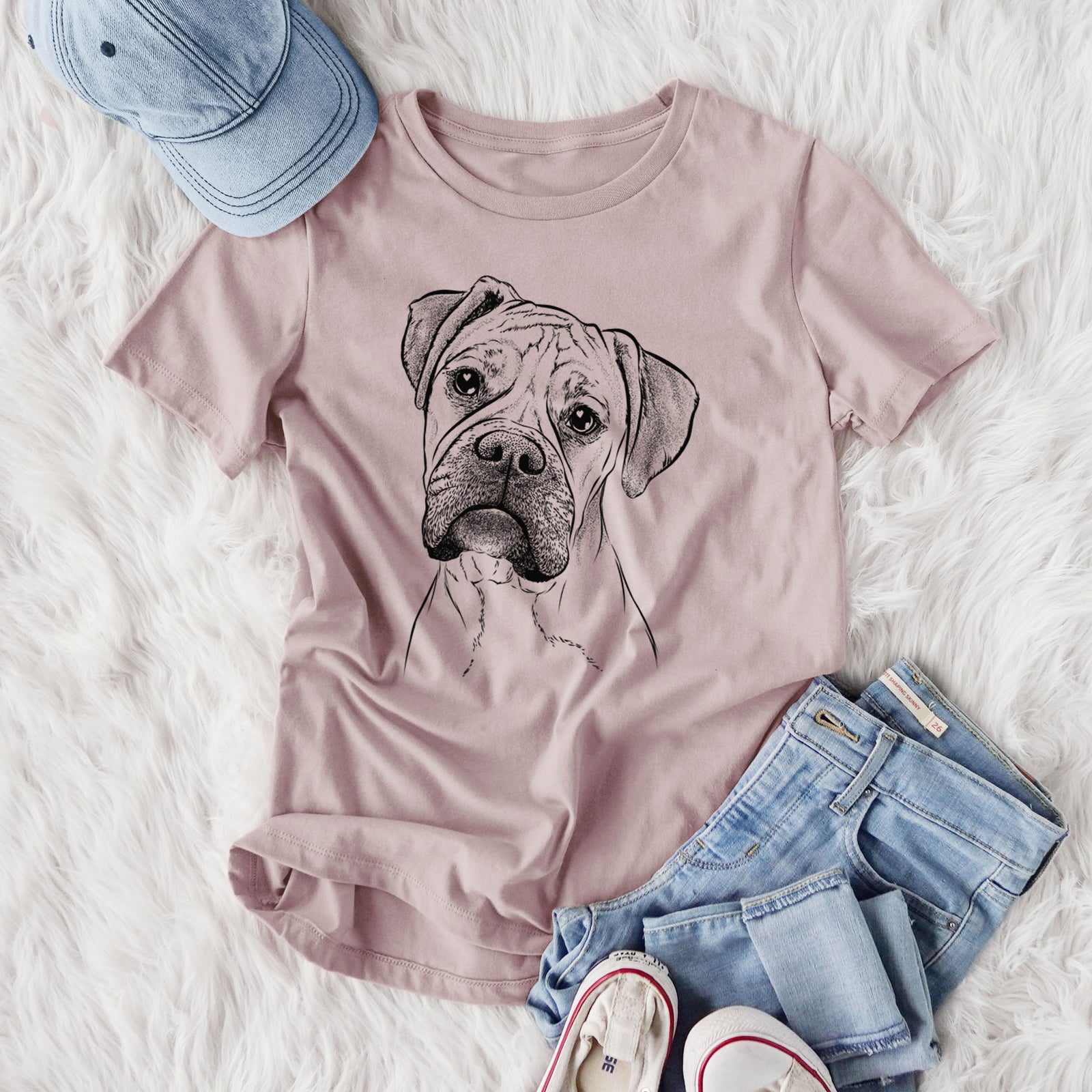 Bare Reuby the Boxer - Women's Lightweight Relaxed Fit 100% Cotton Crewneck