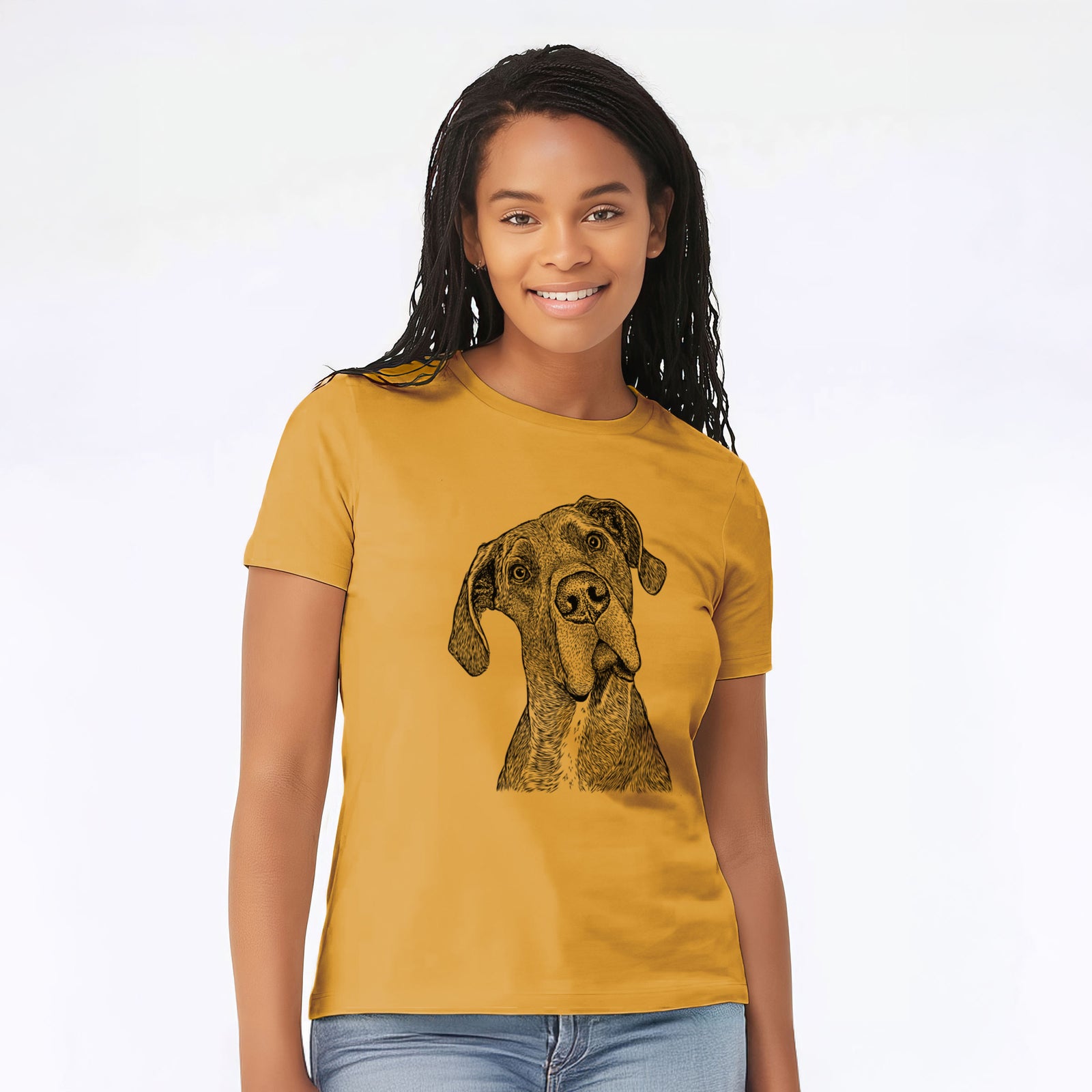 Bare River the Great Dane - Women's Lightweight Relaxed Fit 100% Cotton Crewneck