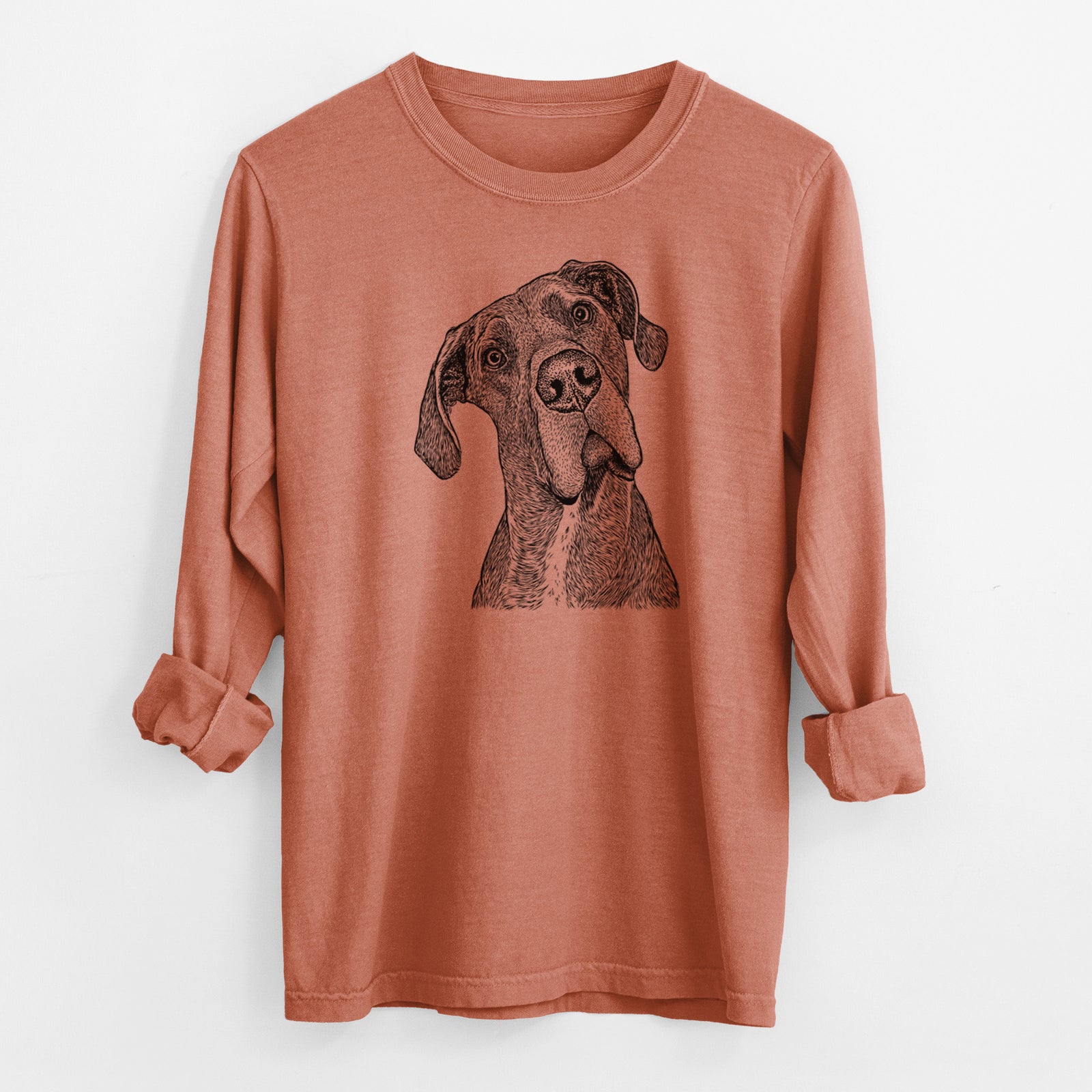 Bare River the Great Dane - Men's Heavyweight 100% Cotton Long Sleeve