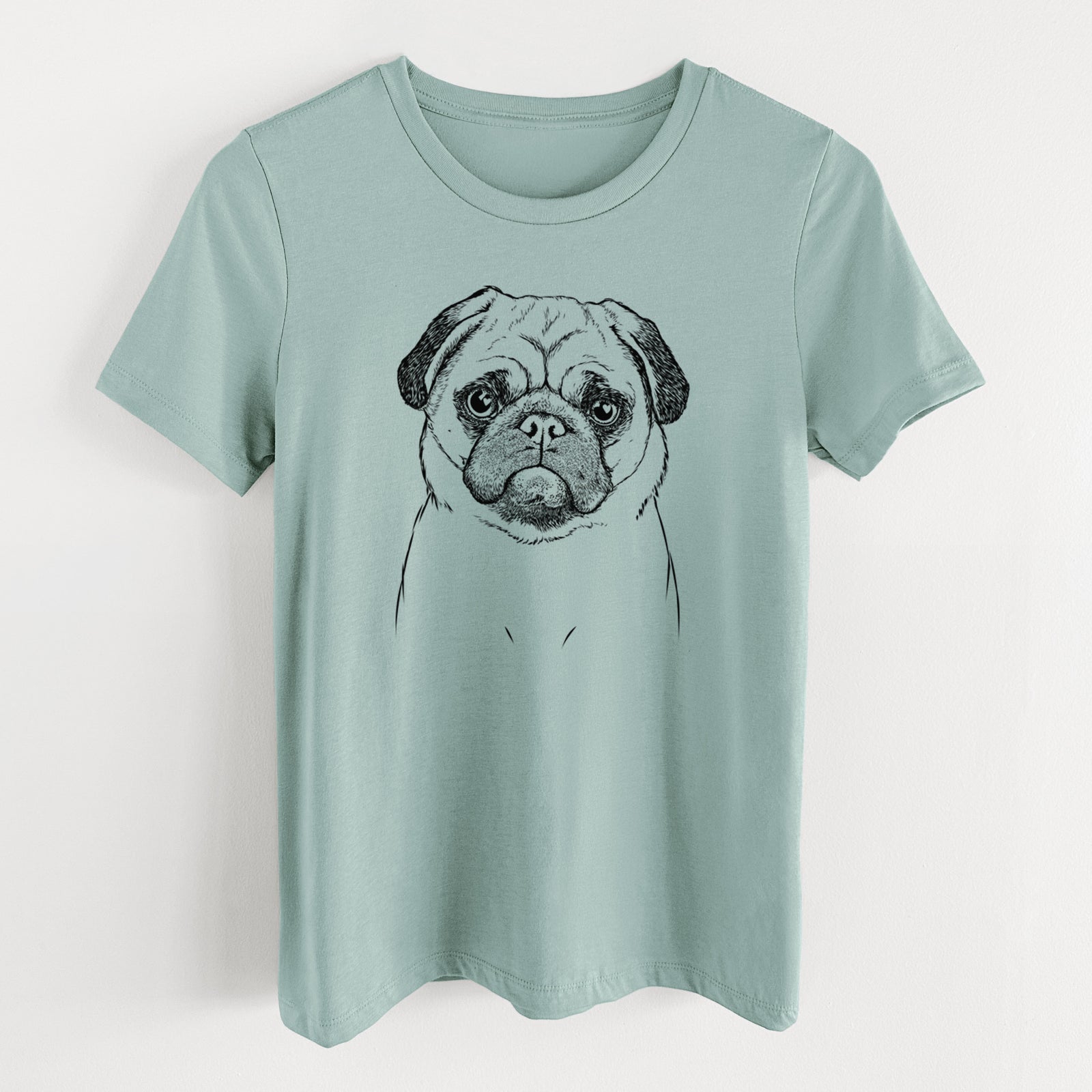 Bare Ruby the Pug - Women's Lightweight Relaxed Fit 100% Cotton Crewneck