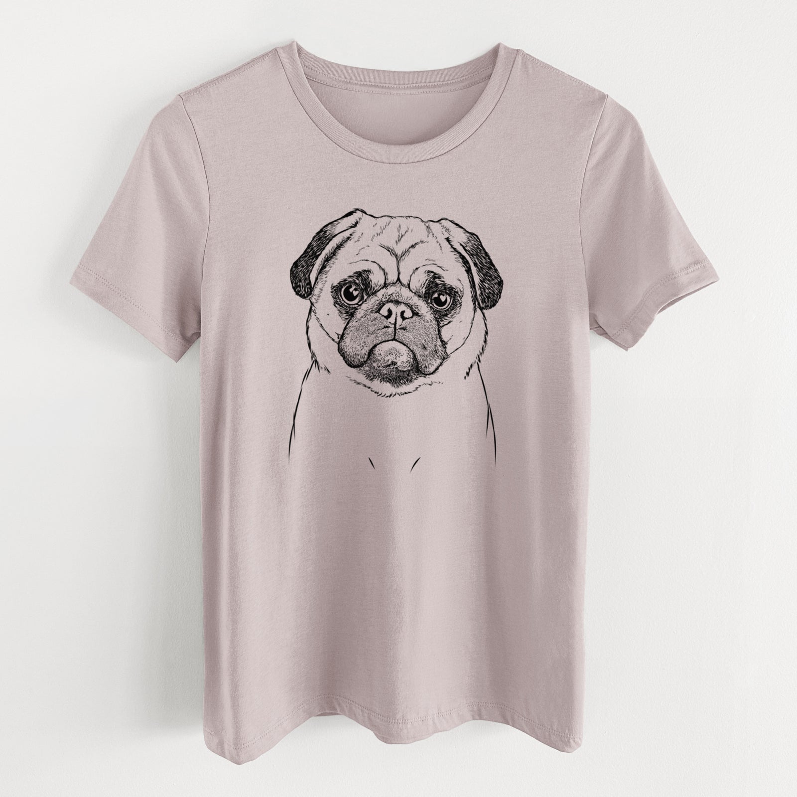 Bare Ruby the Pug - Women's Lightweight Relaxed Fit 100% Cotton Crewneck