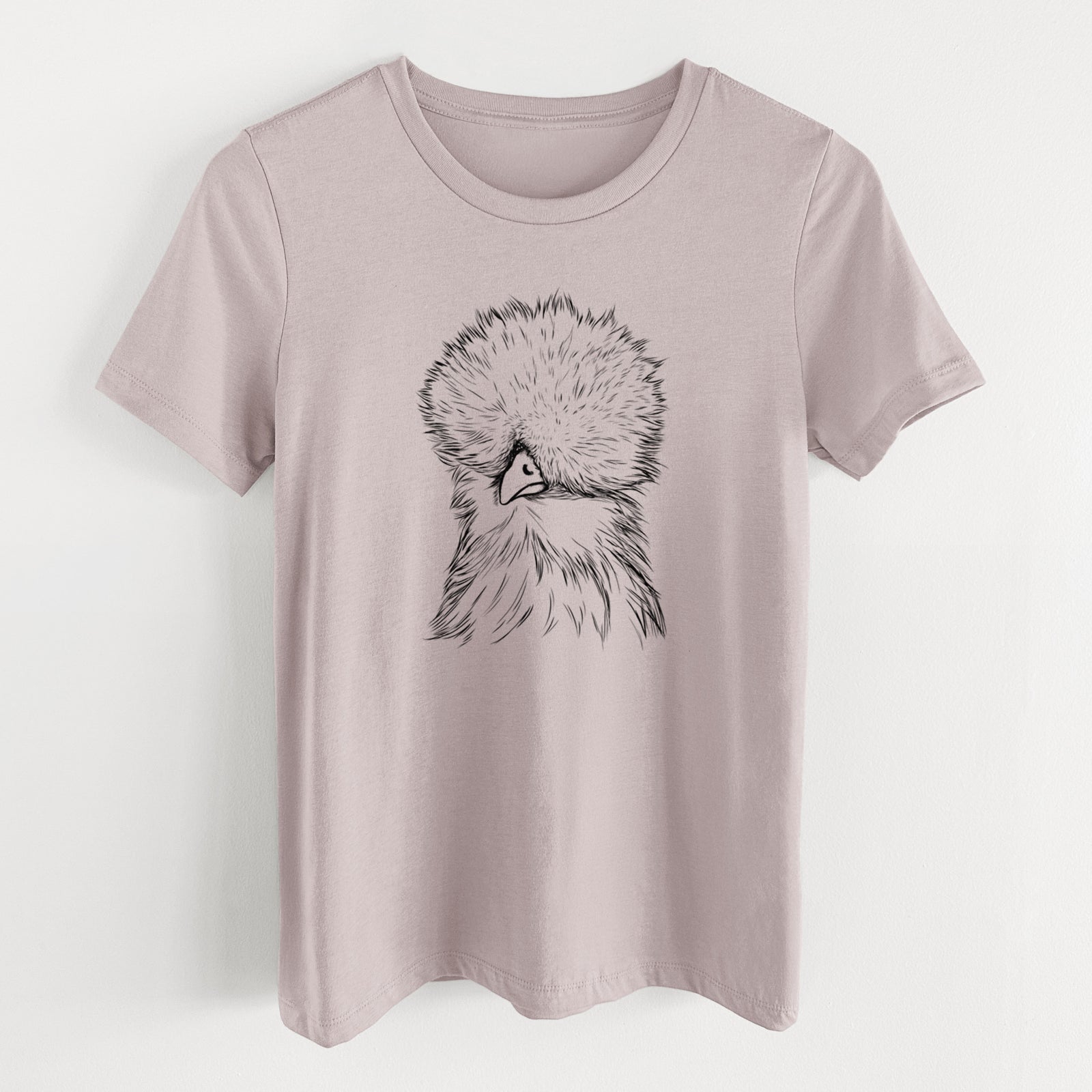 Bare Sally the Silkie Chicken - Women's Lightweight Relaxed Fit 100% Cotton Crewneck