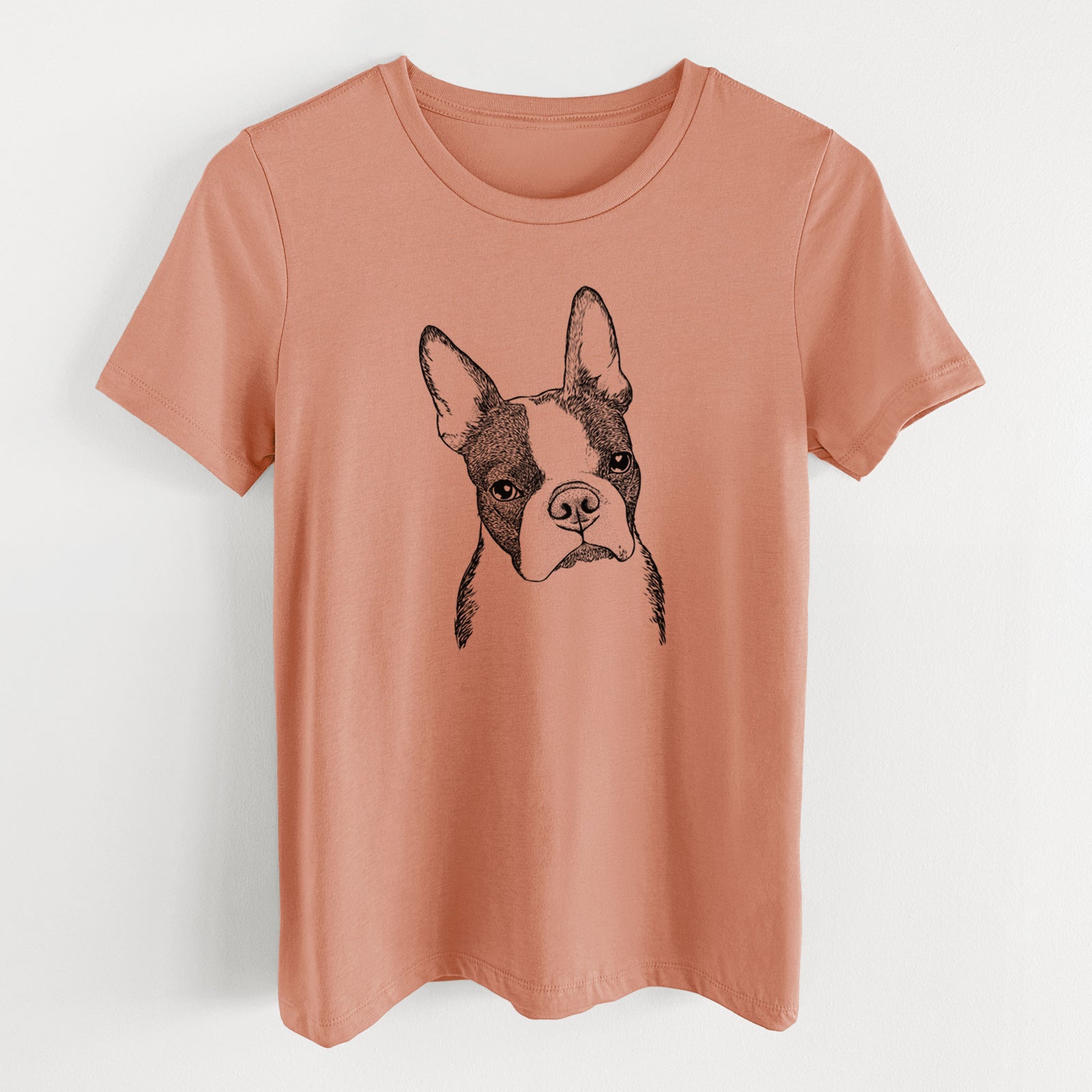 Bare Samuel the Boston Terrier - Women's Lightweight Relaxed Fit 100% Cotton Crewneck