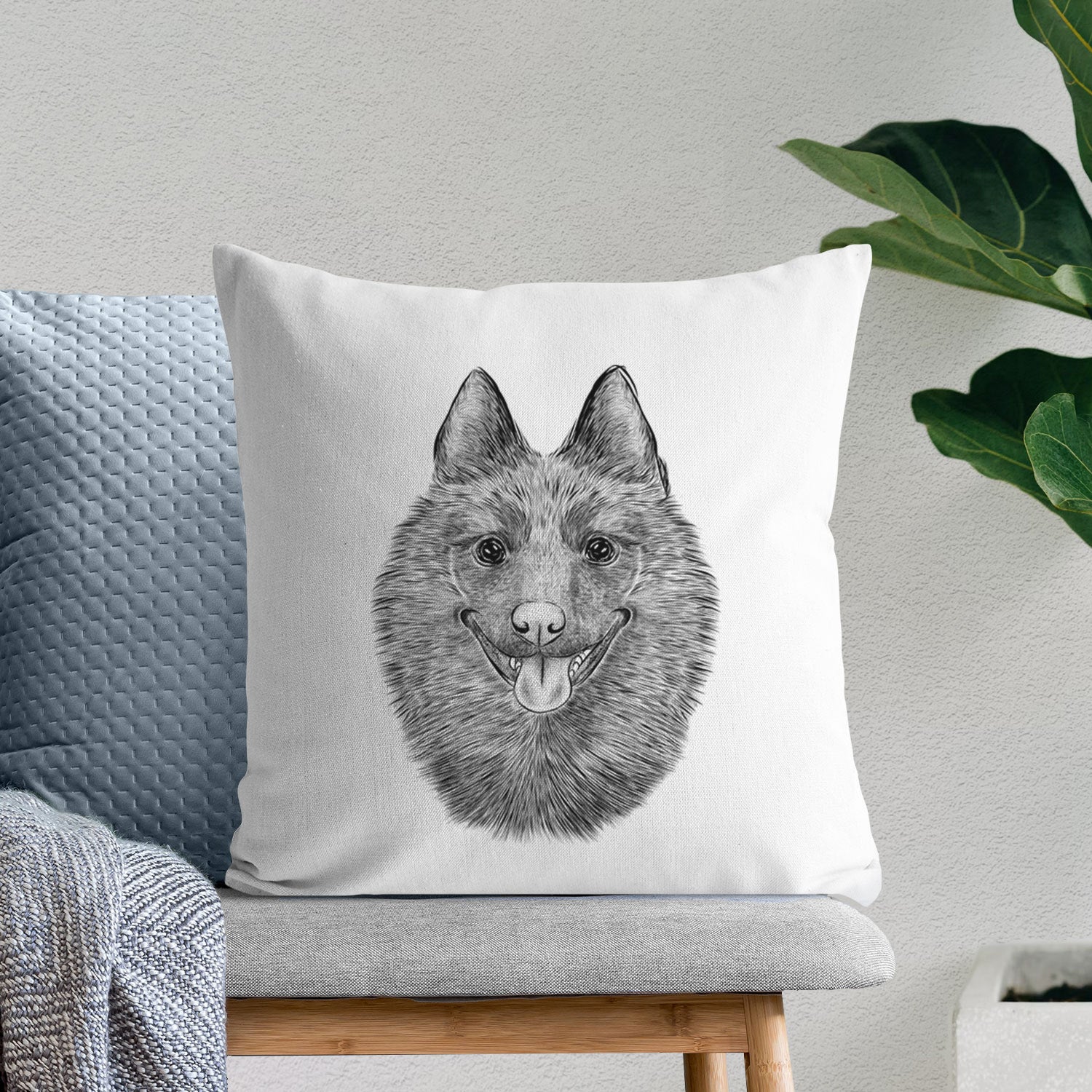 Sander the Schipperke - Throw Pillow Cover
