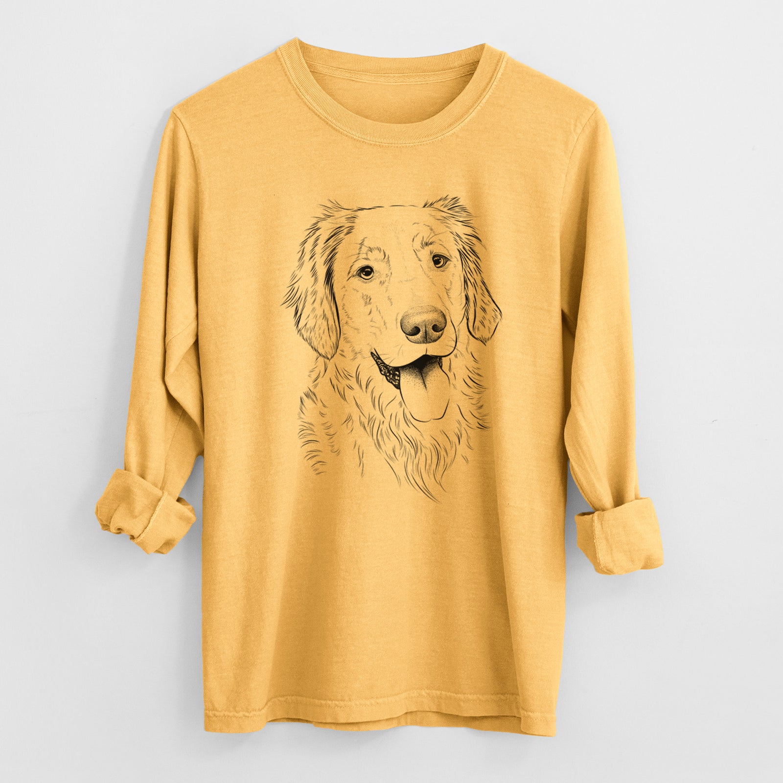 Bare Semba the Golden Retriever - Heavyweight 100% Cotton Long Sleeve