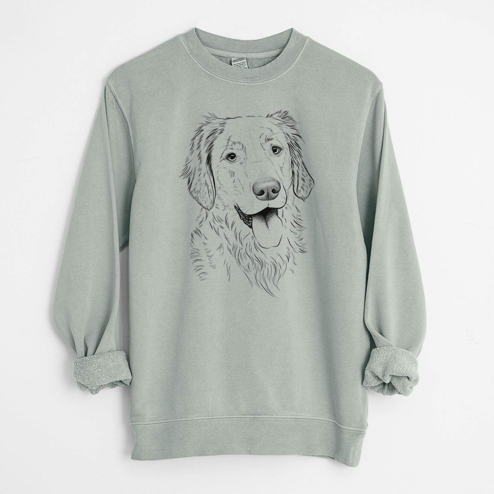 Bare Semba the Golden Retriever - Unisex Pigment Dyed Crew Sweatshirt