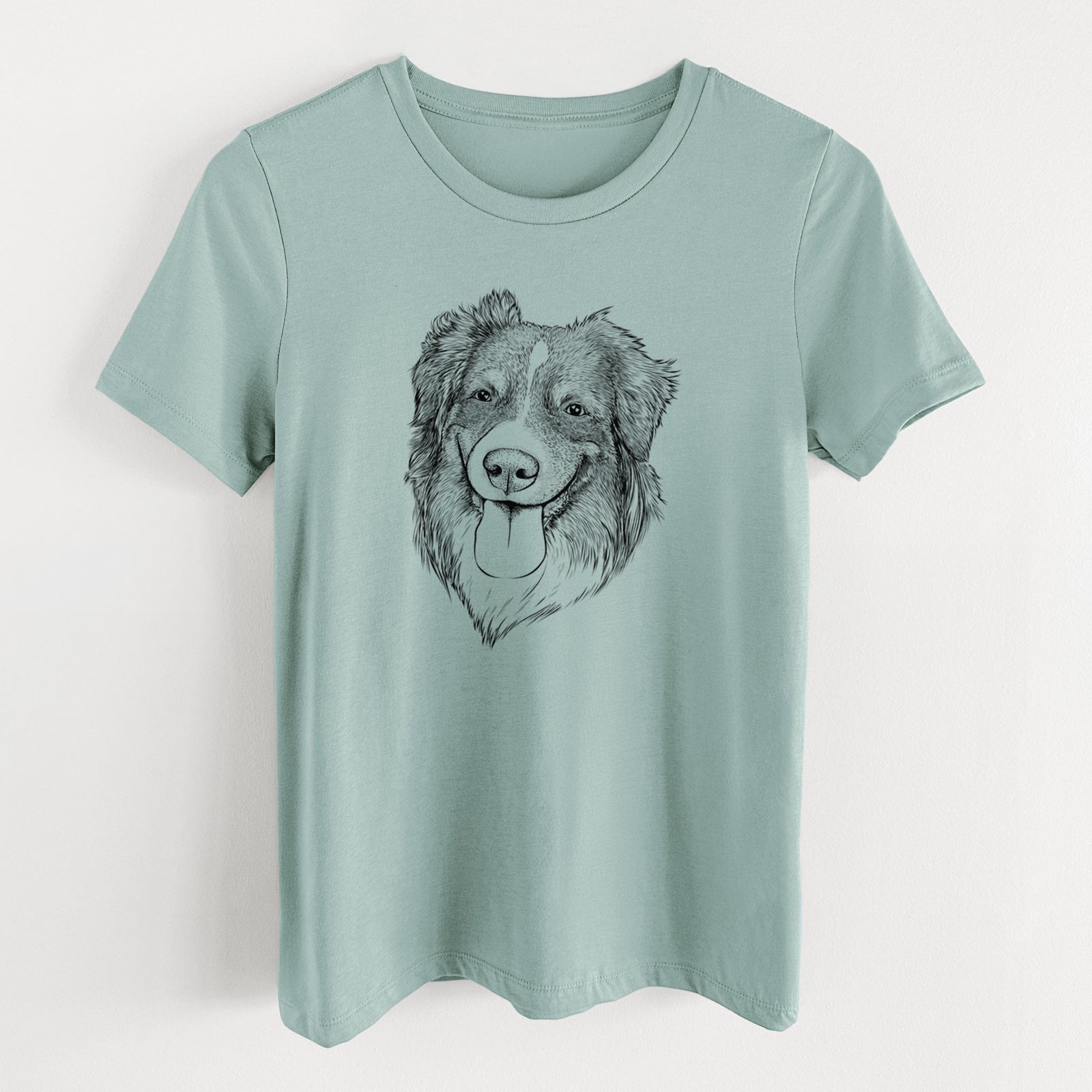 Bare Siena the Australian Shepherd - Women's Lightweight Relaxed Fit 100% Cotton Crewneck