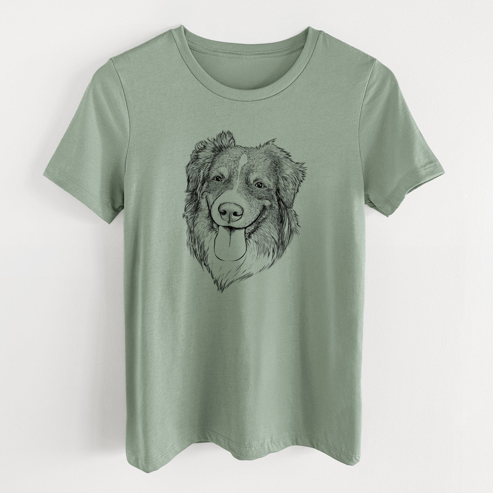 Bare Siena the Australian Shepherd - Women's Lightweight Relaxed Fit 100% Cotton Crewneck