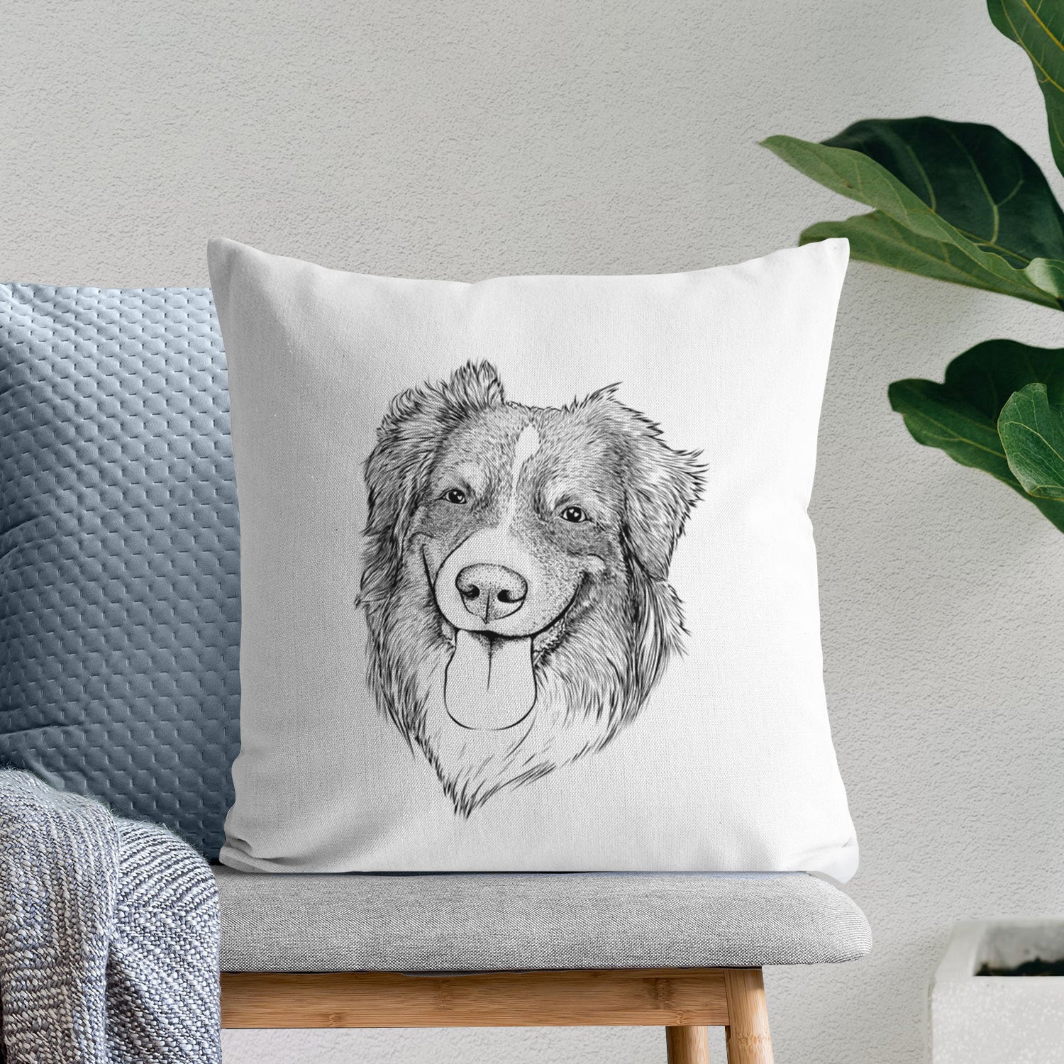 Siena the Australian Shepherd - Throw Pillow Cover