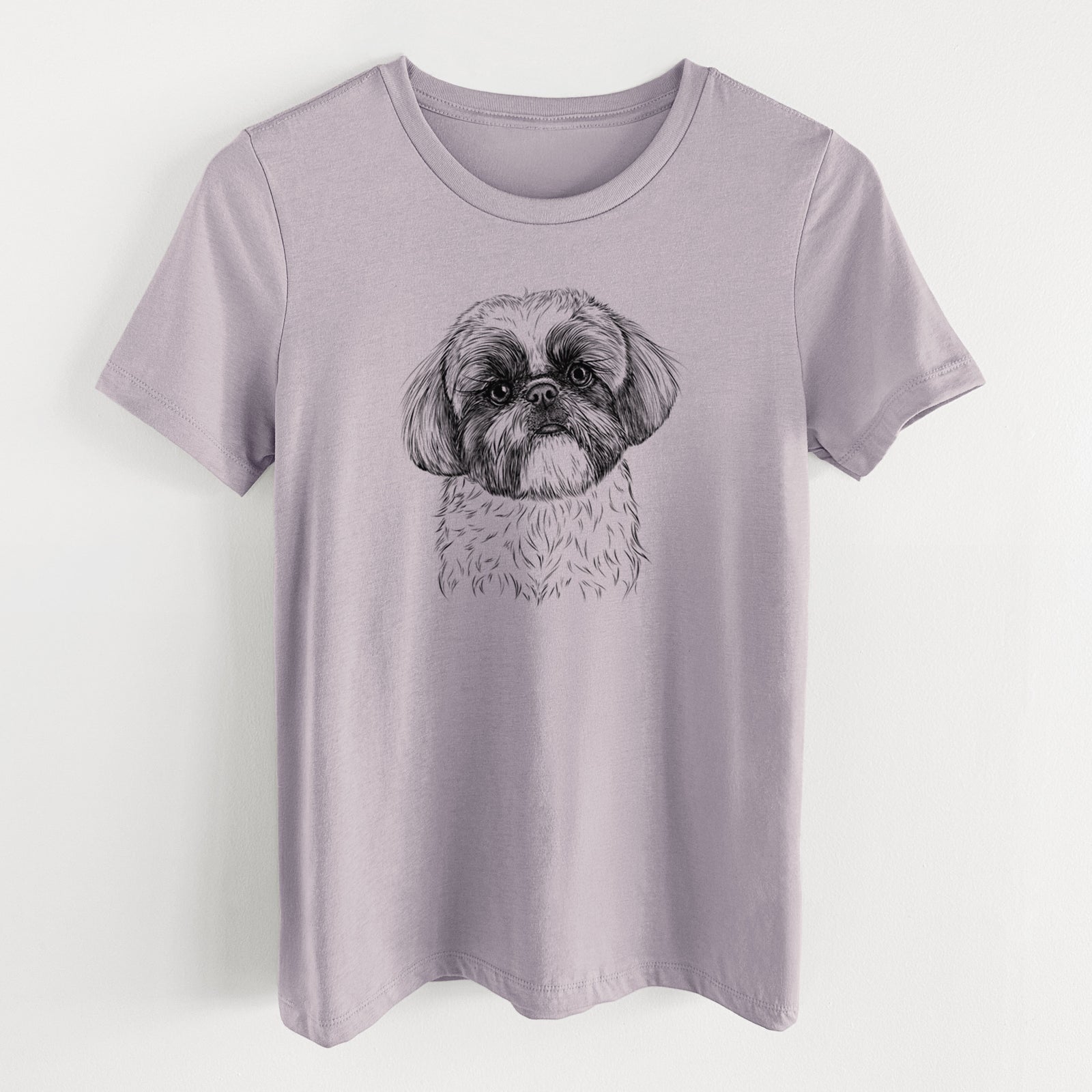 Bare Simon the Shih Tzu - Women's Lightweight Relaxed Fit 100% Cotton Crewneck