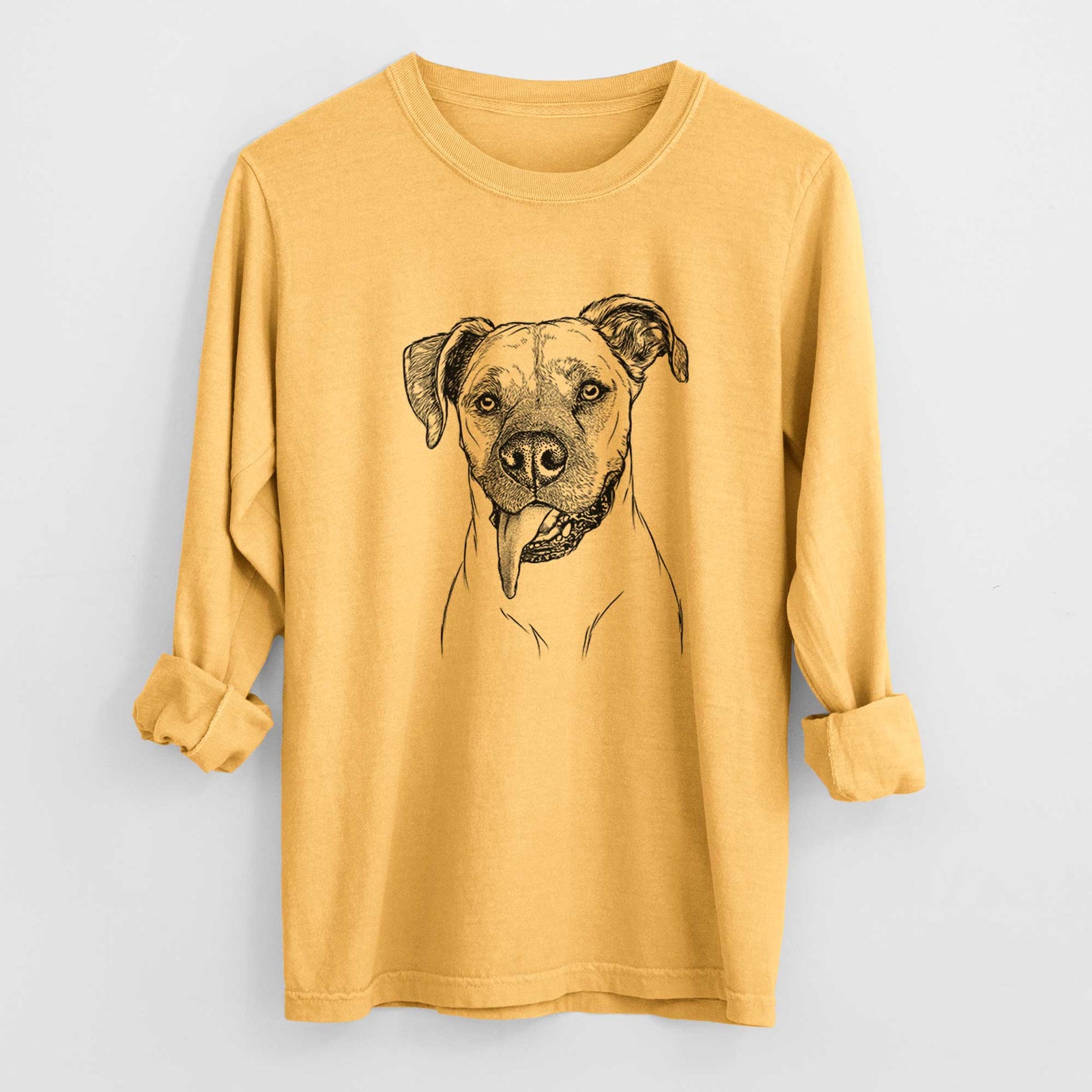Bare Sir Jake the Boxer - Men's Heavyweight 100% Cotton Long Sleeve