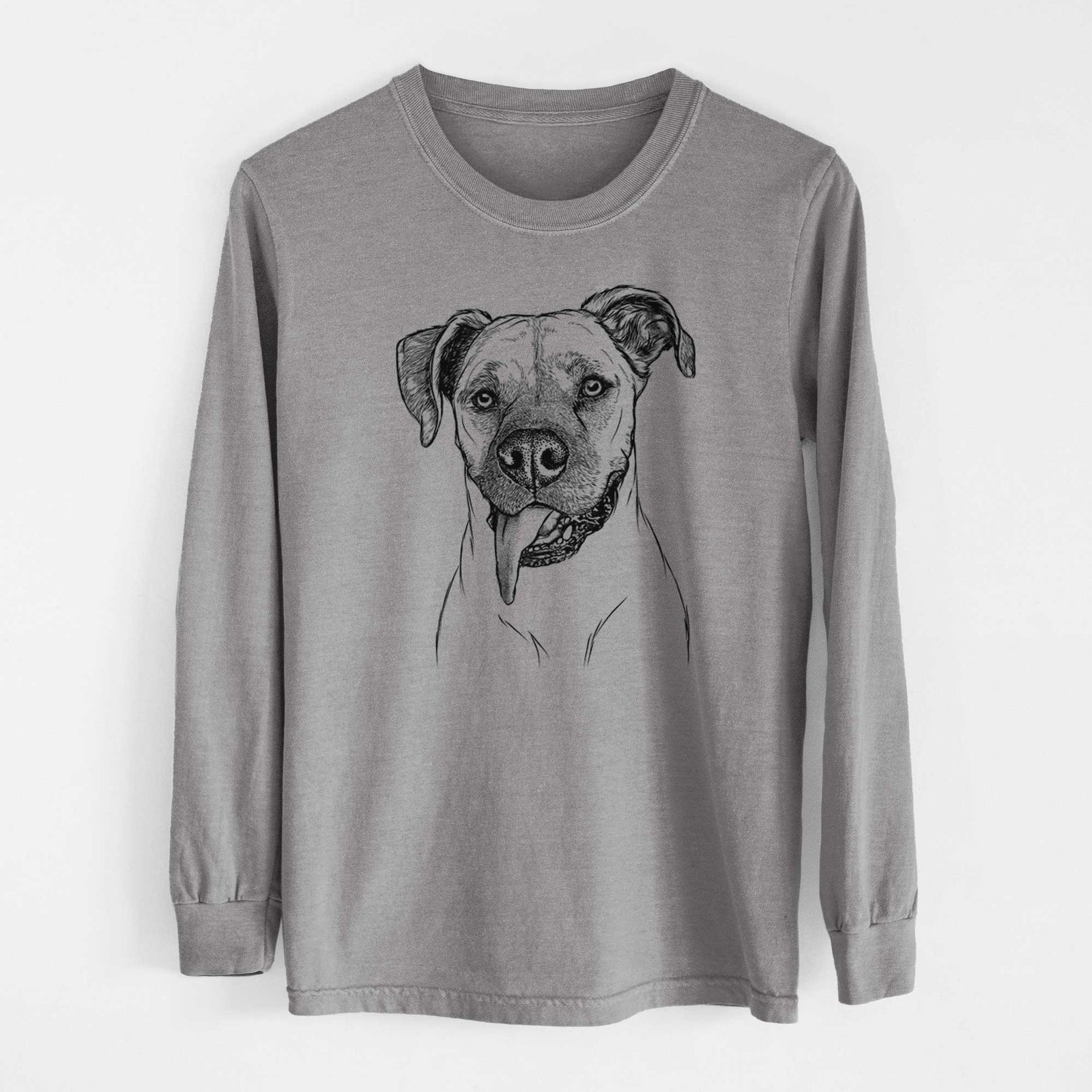 Bare Sir Jake the Boxer - Men's Heavyweight 100% Cotton Long Sleeve