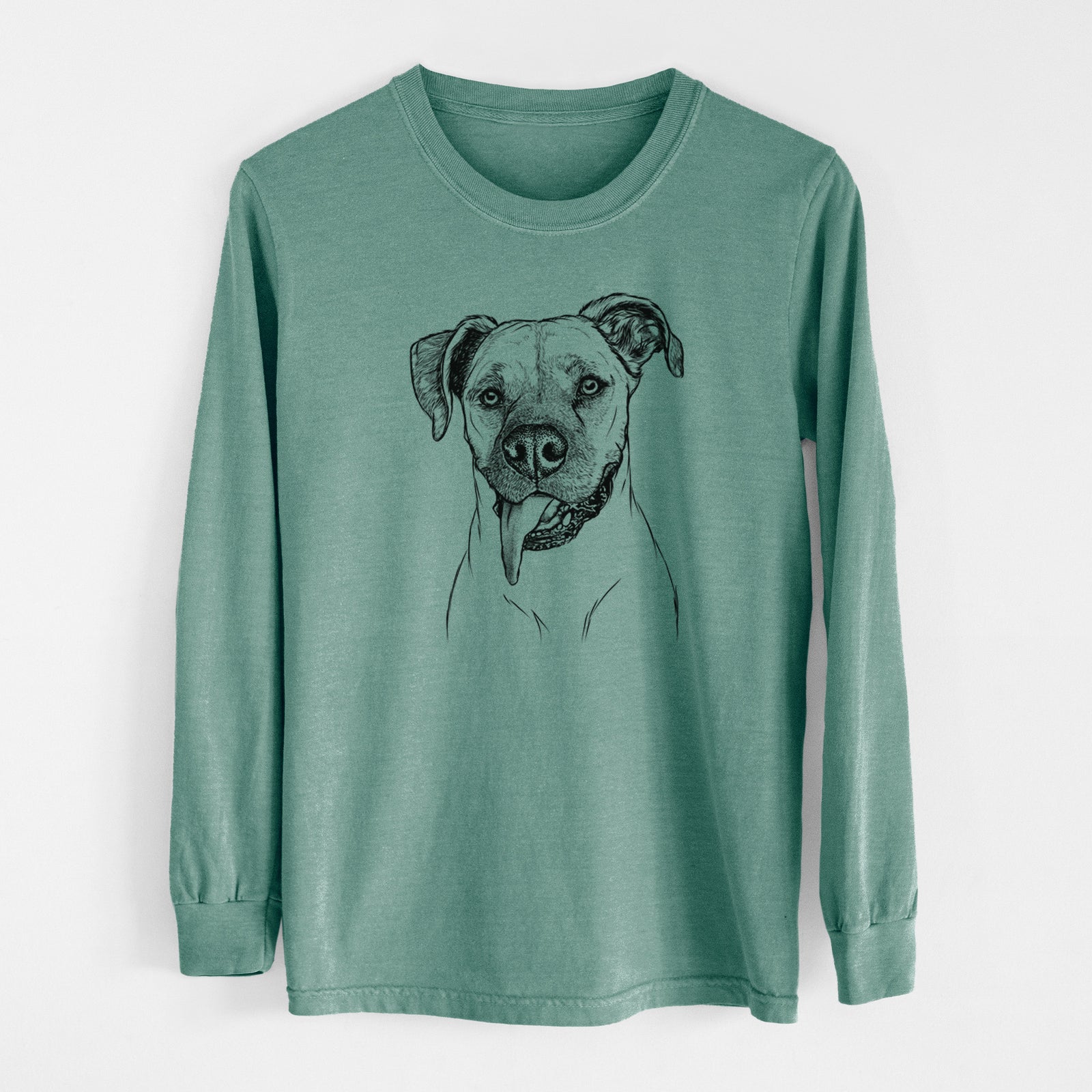 Bare Sir Jake the Boxer - Men's Heavyweight 100% Cotton Long Sleeve