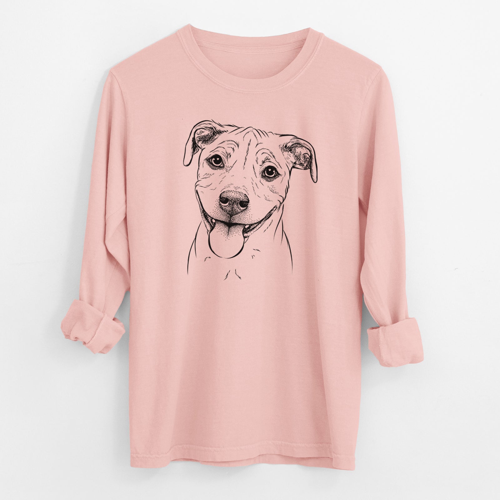 Bare Skye the Pitweiler - Men's Heavyweight 100% Cotton Long Sleeve
