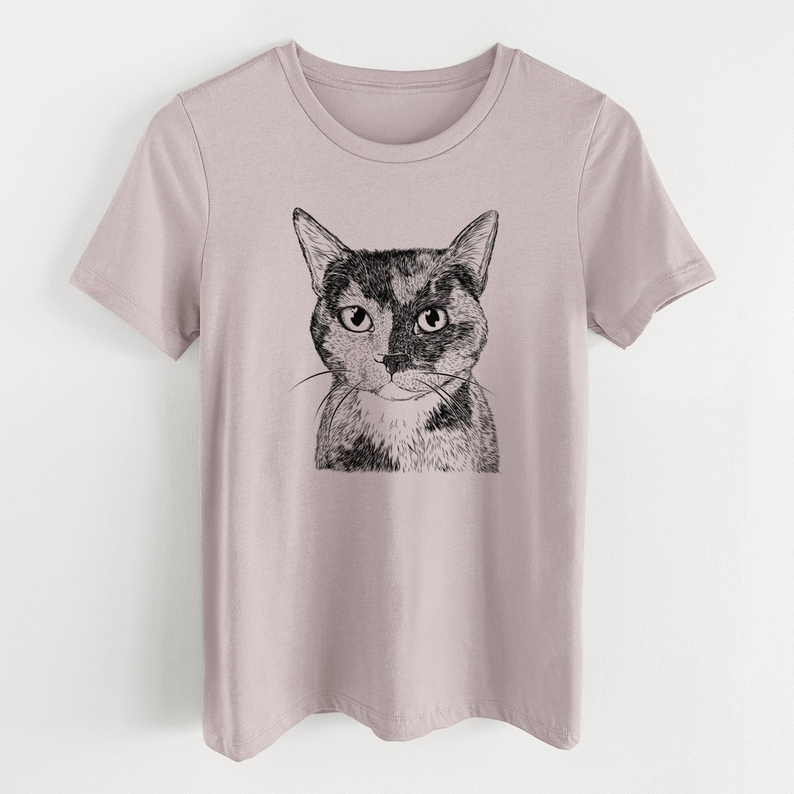 Bare Spooky Kitty the Tortoiseshell Cat - Women's Lightweight Relaxed Fit 100% Cotton Crewneck