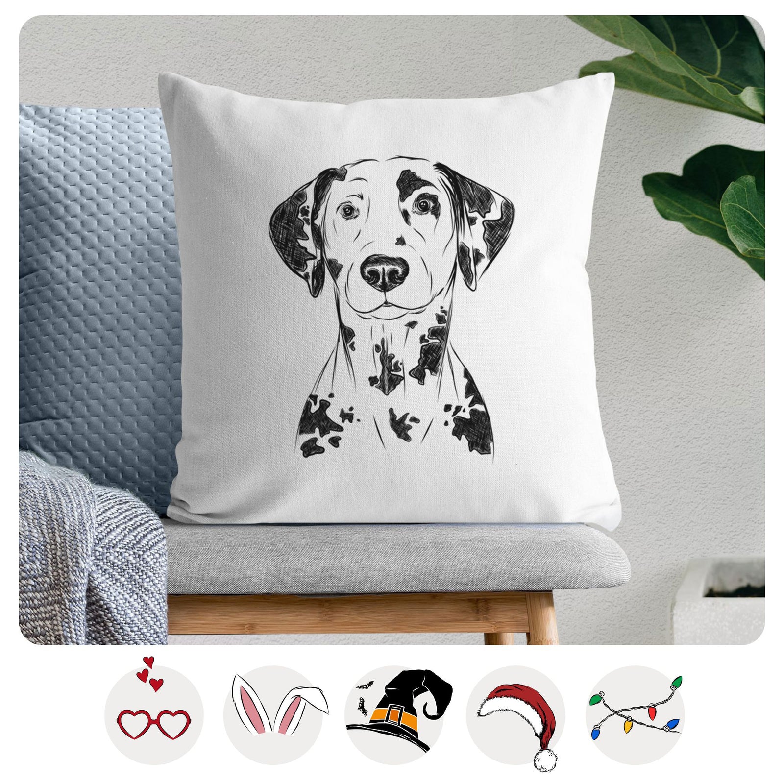 Spot the Dalmatian - Throw Pillow Cover