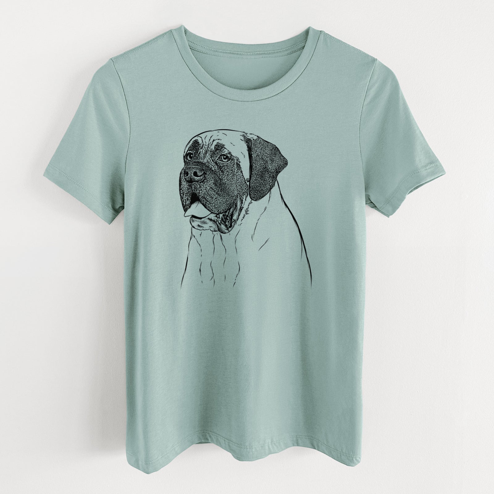 Bare Sterling the English Mastiff - Women's Lightweight Relaxed Fit 100% Cotton Crewneck