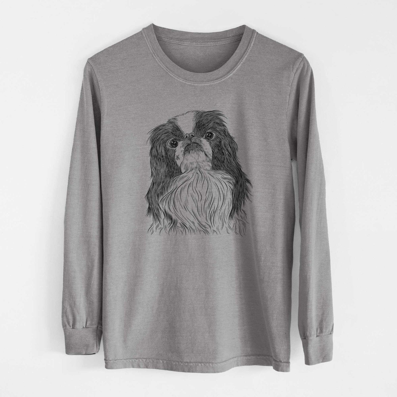 Bare Suki the Japanese Chin - Men's Heavyweight 100% Cotton Long Sleeve